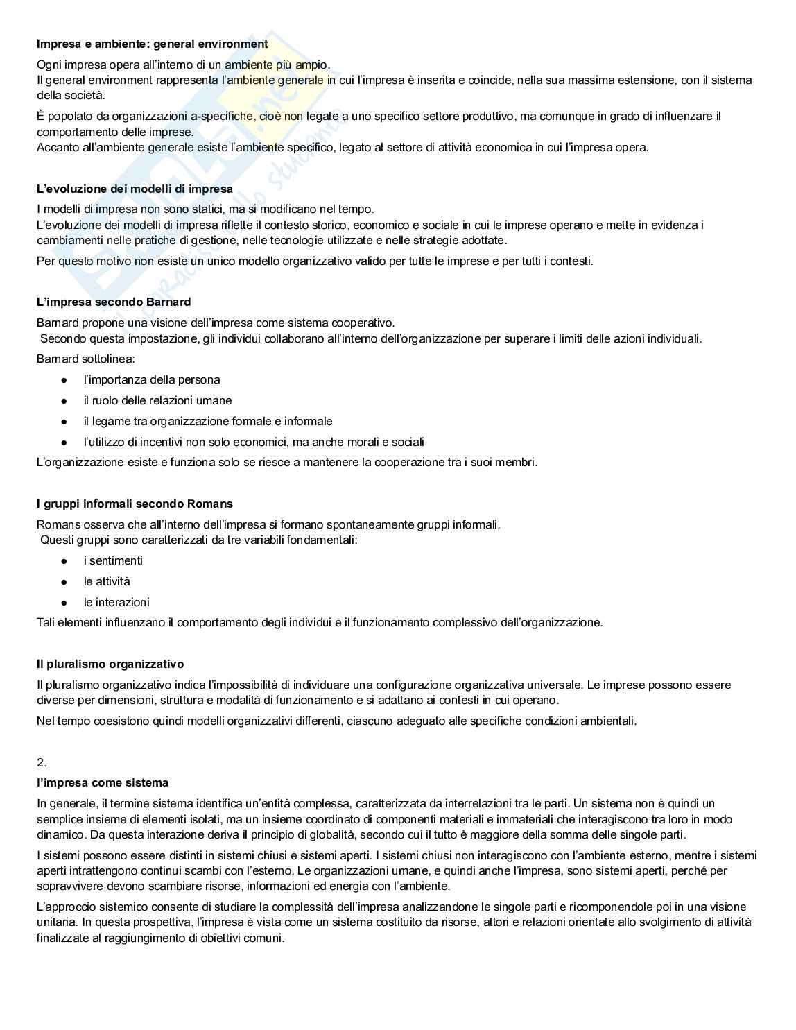 Teorie e governo dell'impresa Pag. 2
