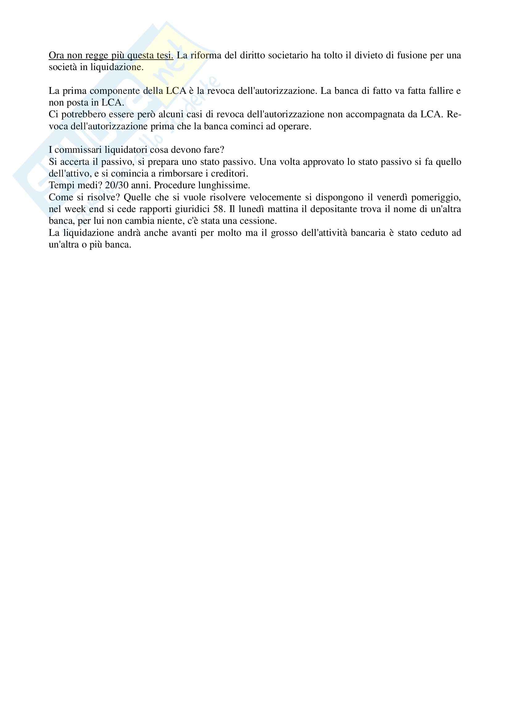 Legislazione bancaria 2 - Appunti parte III Pag. 6