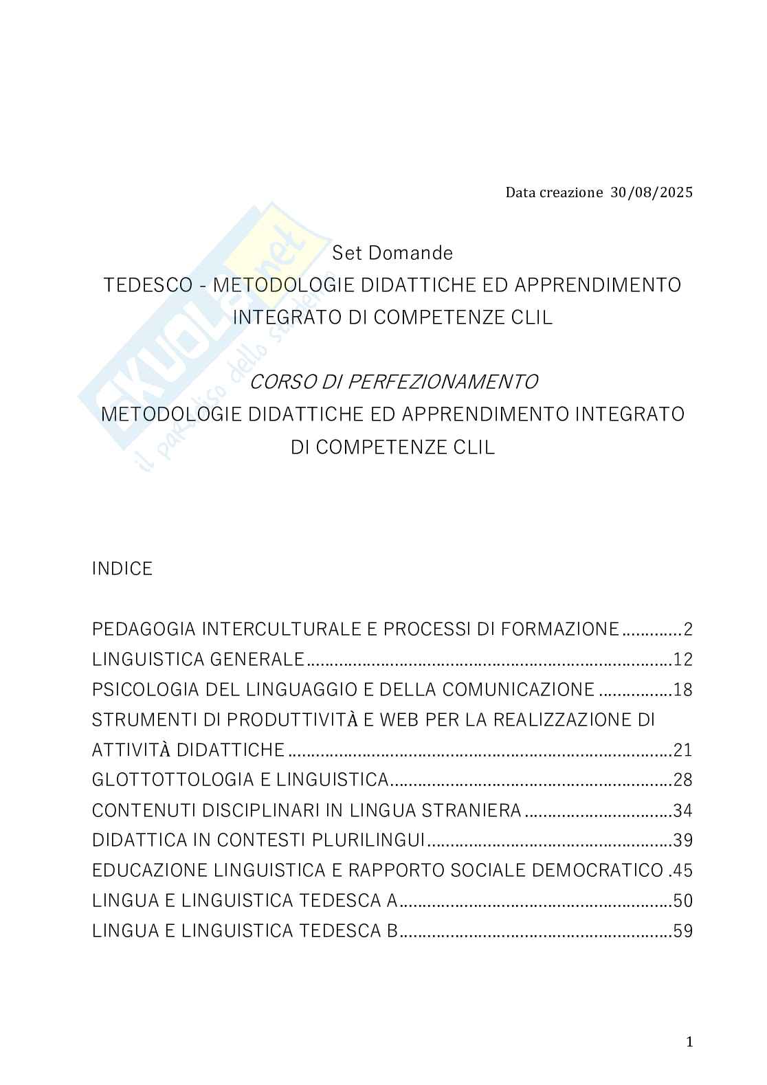 Paniere Clil Tedesco - Didattica dell'insegnamento con la metodologia clil Pag. 2