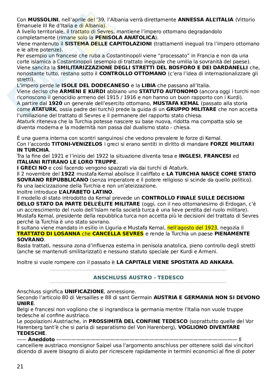 Storia delle relazioni internazionali Pag. 21