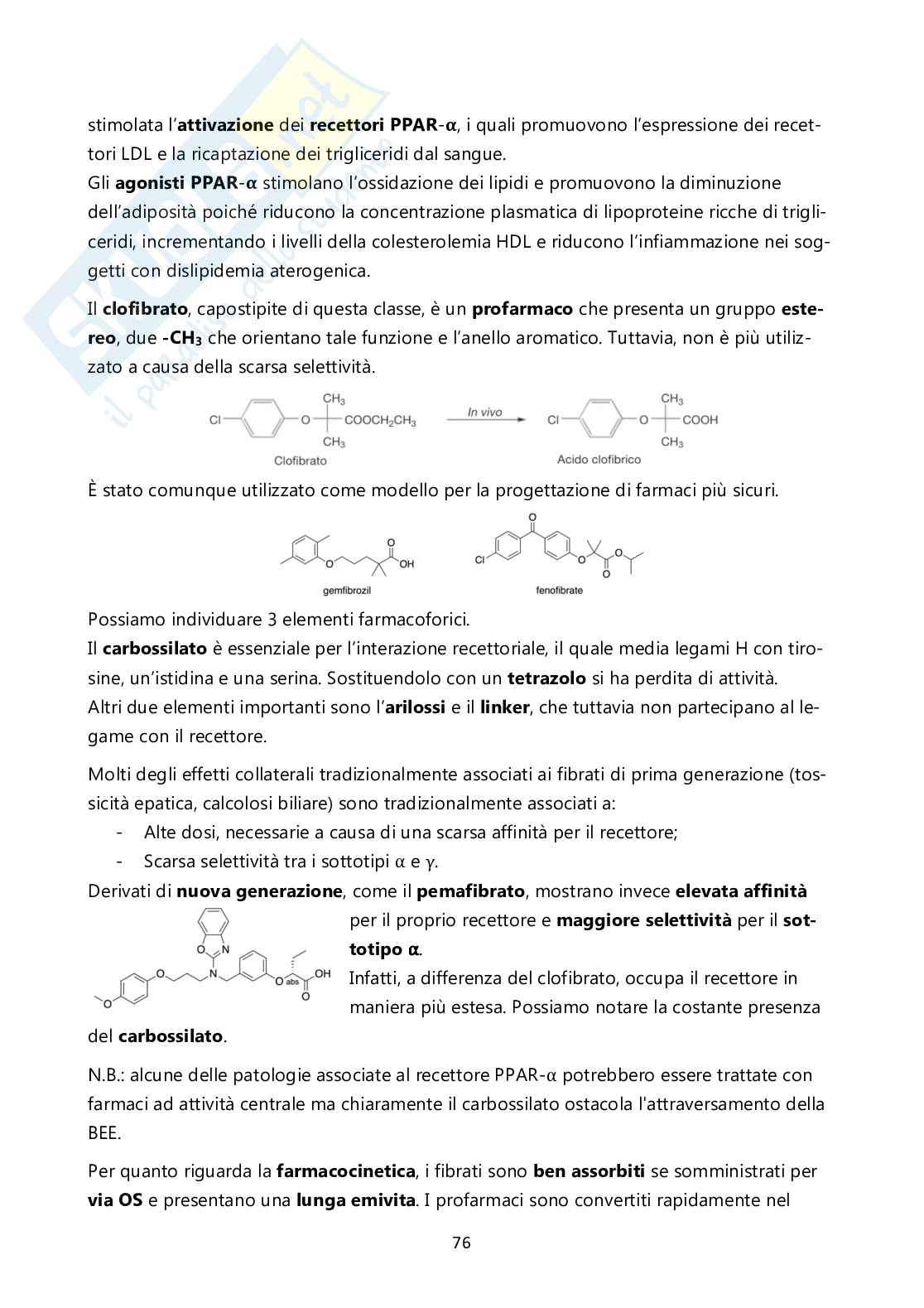 Chimica farmaceutica II Pag. 76
