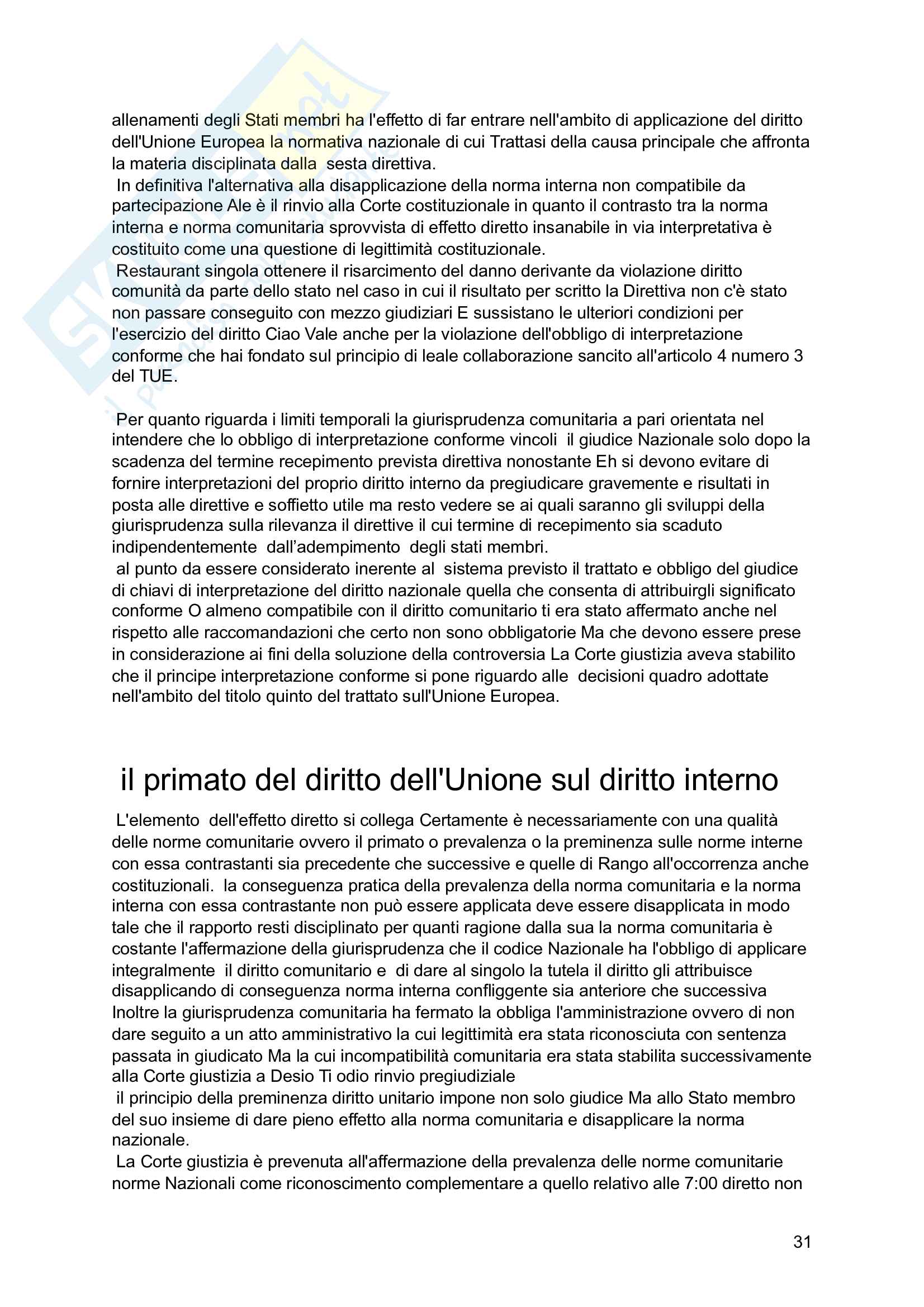 Diritto dell'Unione Europea - Appunti lezioni Pag. 31
