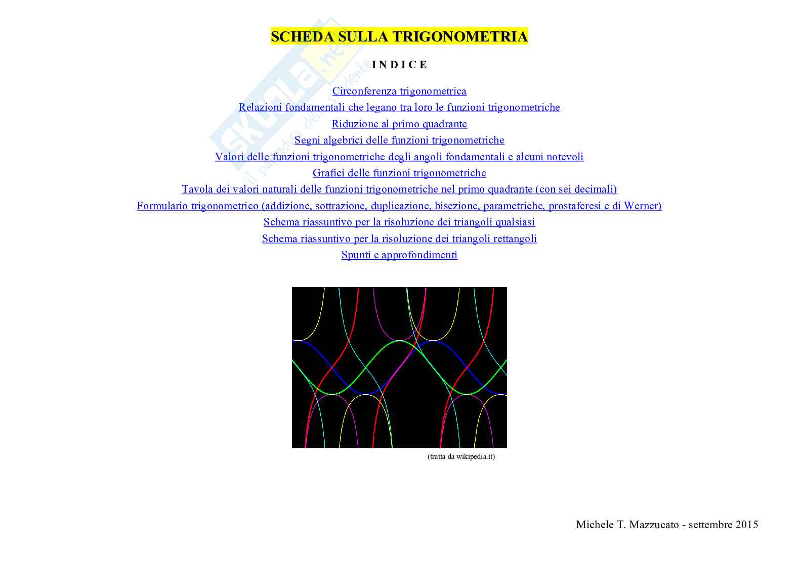 Appunti di trigonometria Pag. 1