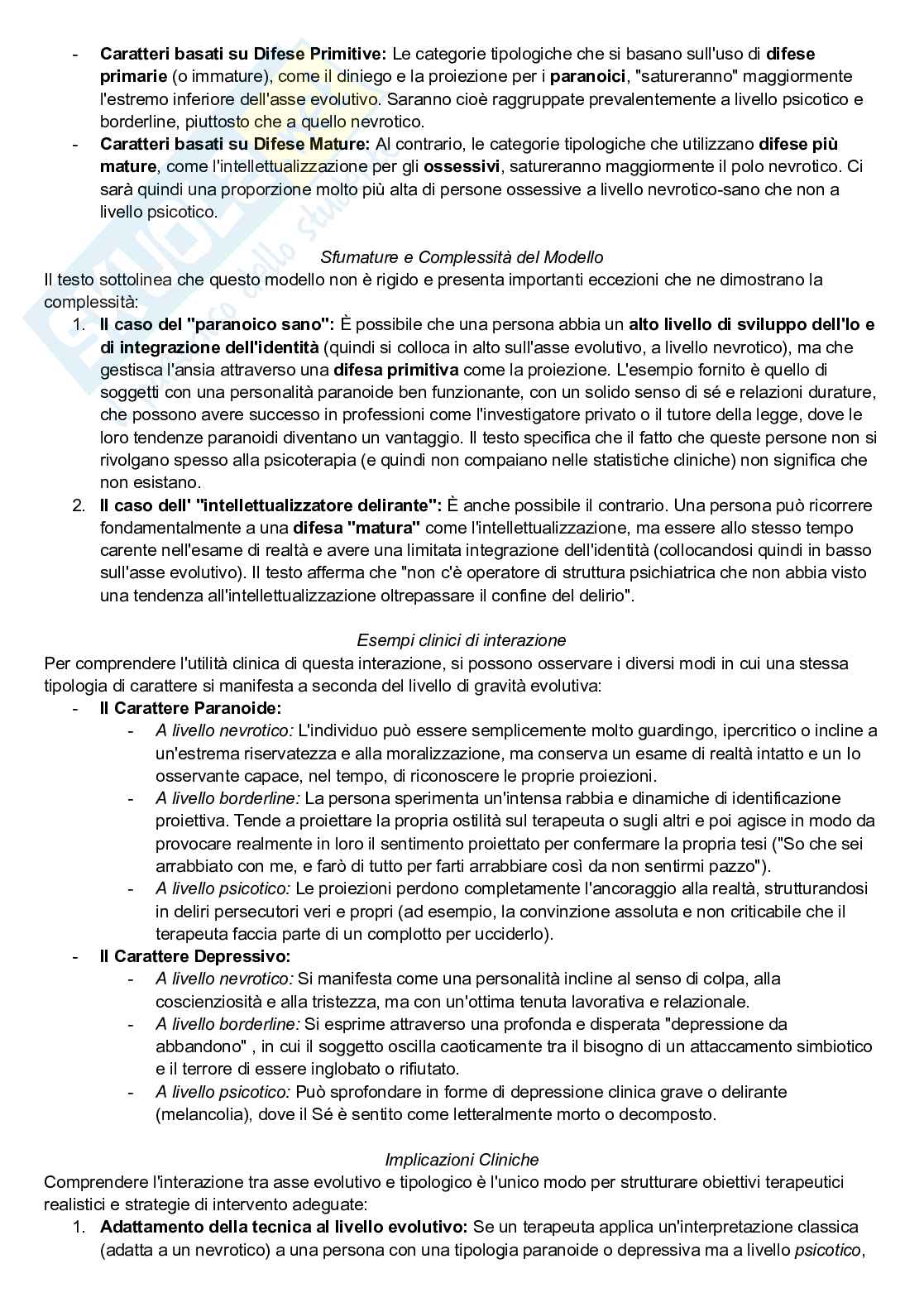 Riassunto esame Psicologia dinamica, Prof. Terrone Grazia, libro consigliato La Diagnosi psicoanalitica, McWilliams Pag. 21