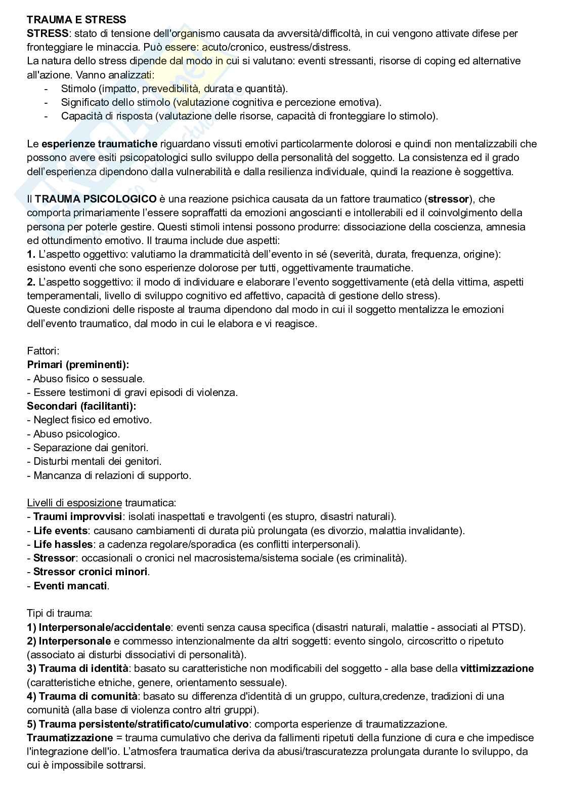 Riassunto esame Psicologia dinamica, Prof. Terrone Grazia, libro consigliato La Diagnosi psicoanalitica, McWilliams Pag. 56