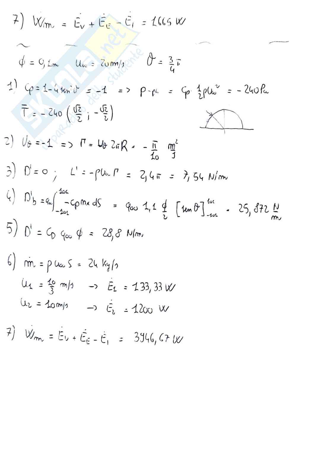 Esercizi d'esame Aerodinamica e gestione termica del veicolo Pag. 51