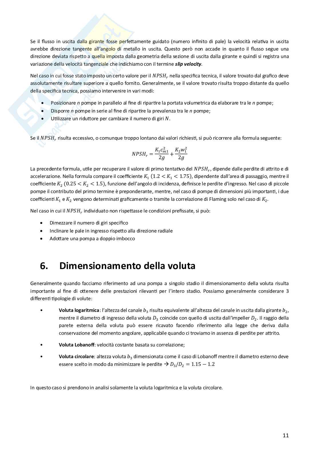 Dimensionamento pompa centrifuga Pag. 11