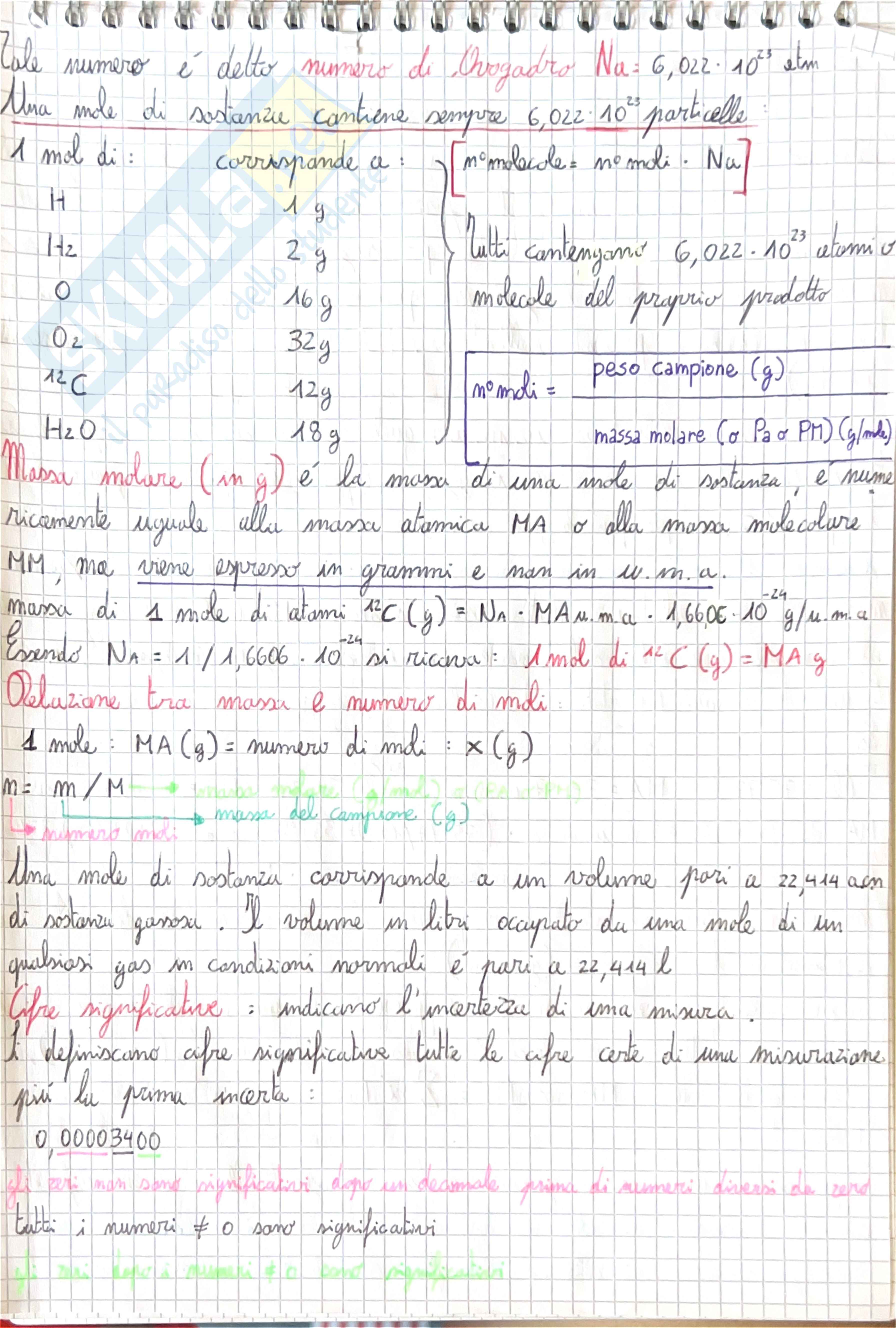 Appunti primo esonero di Chimica - Parte 1 Pag. 2