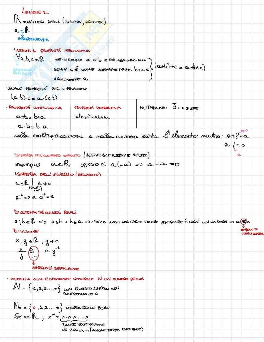 Appunti Analisi matematica I Pag. 2
