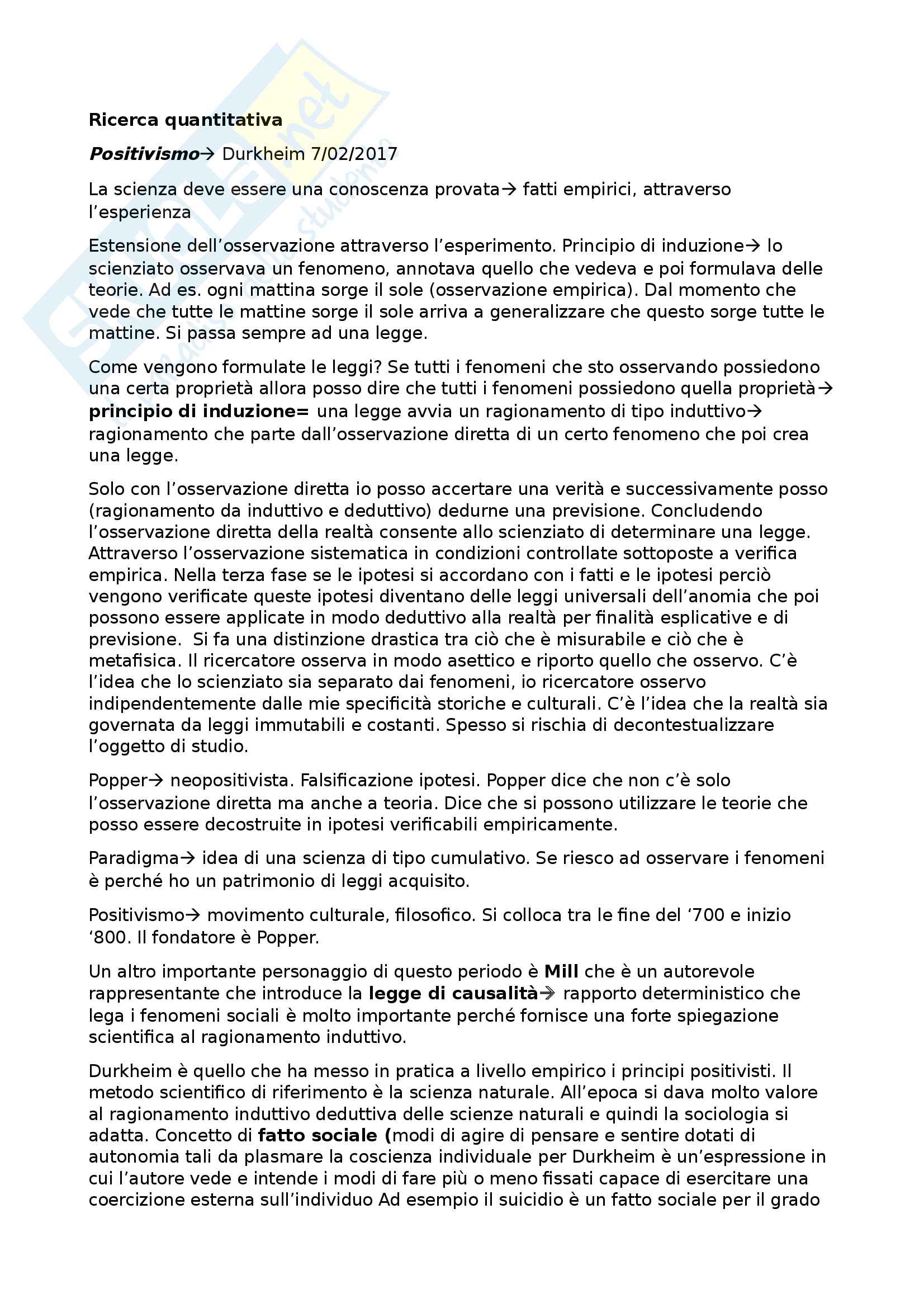 Appunti ricerca quantitativa Pag. 1