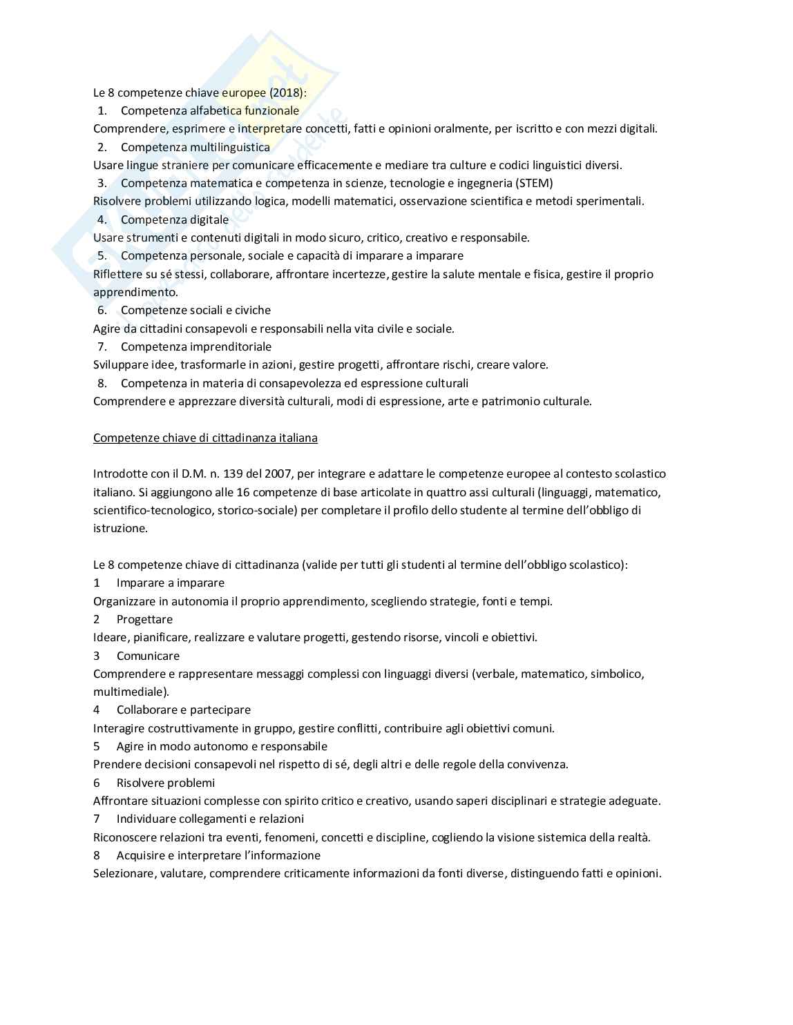 Riassunto esame Didattica e pedagogia speciale, Prof. Bellantonio Sergio, libro consigliato Life skill education for inclusion, D'anna Pag. 16
