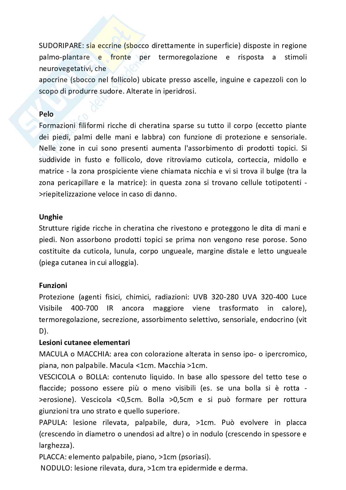 Appunti di Dermatologia  Pag. 2