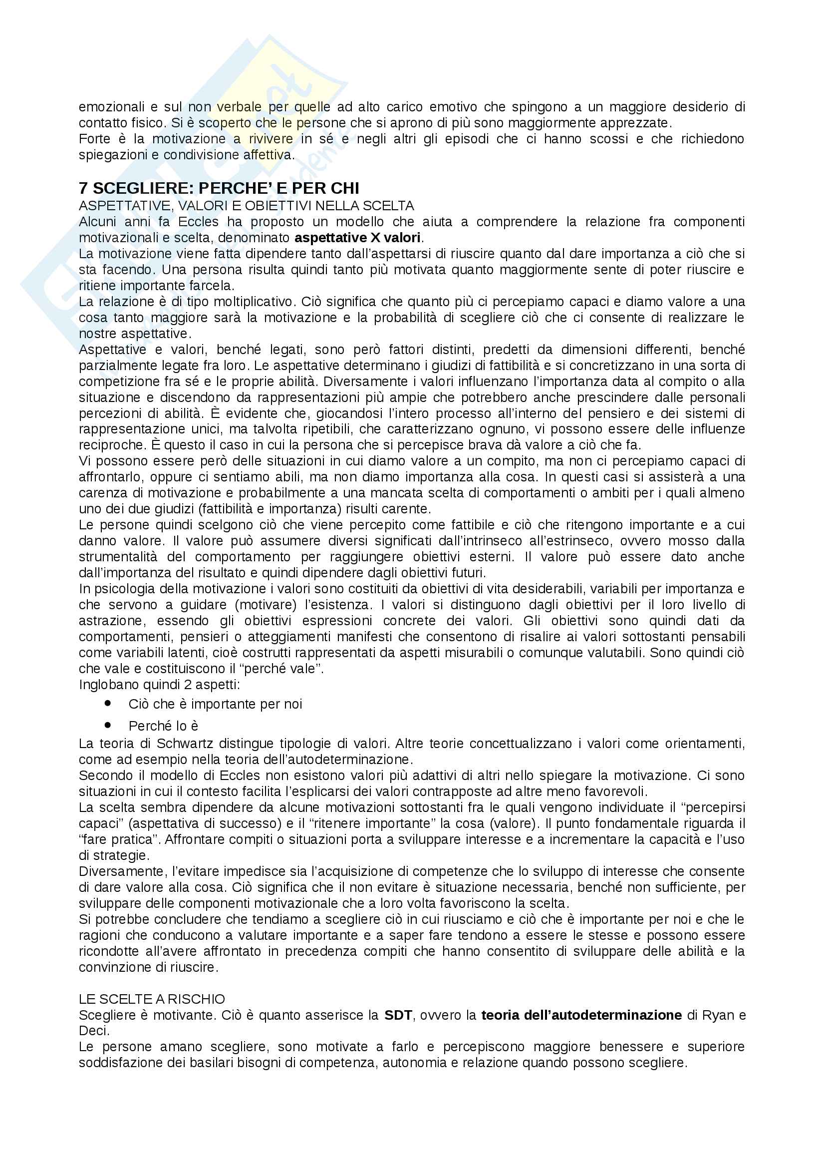 Riassunto esame Psicologia della motivazione e delle emozioni, docente Moè, libro consigliato La motivazione, Angelica Moè Pag. 31