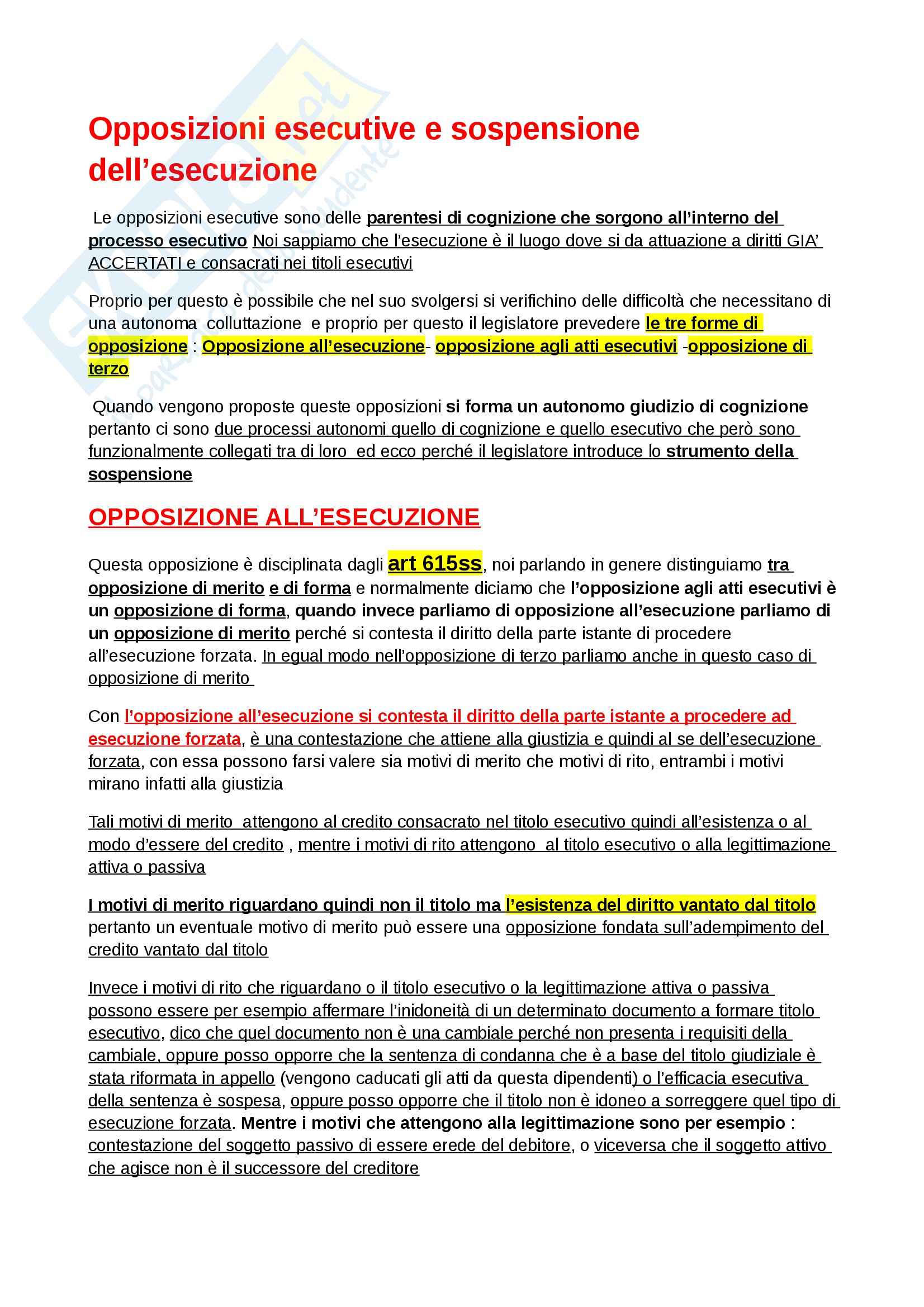 Opposizione Di Terzo All'esecuzione Fac Simile
