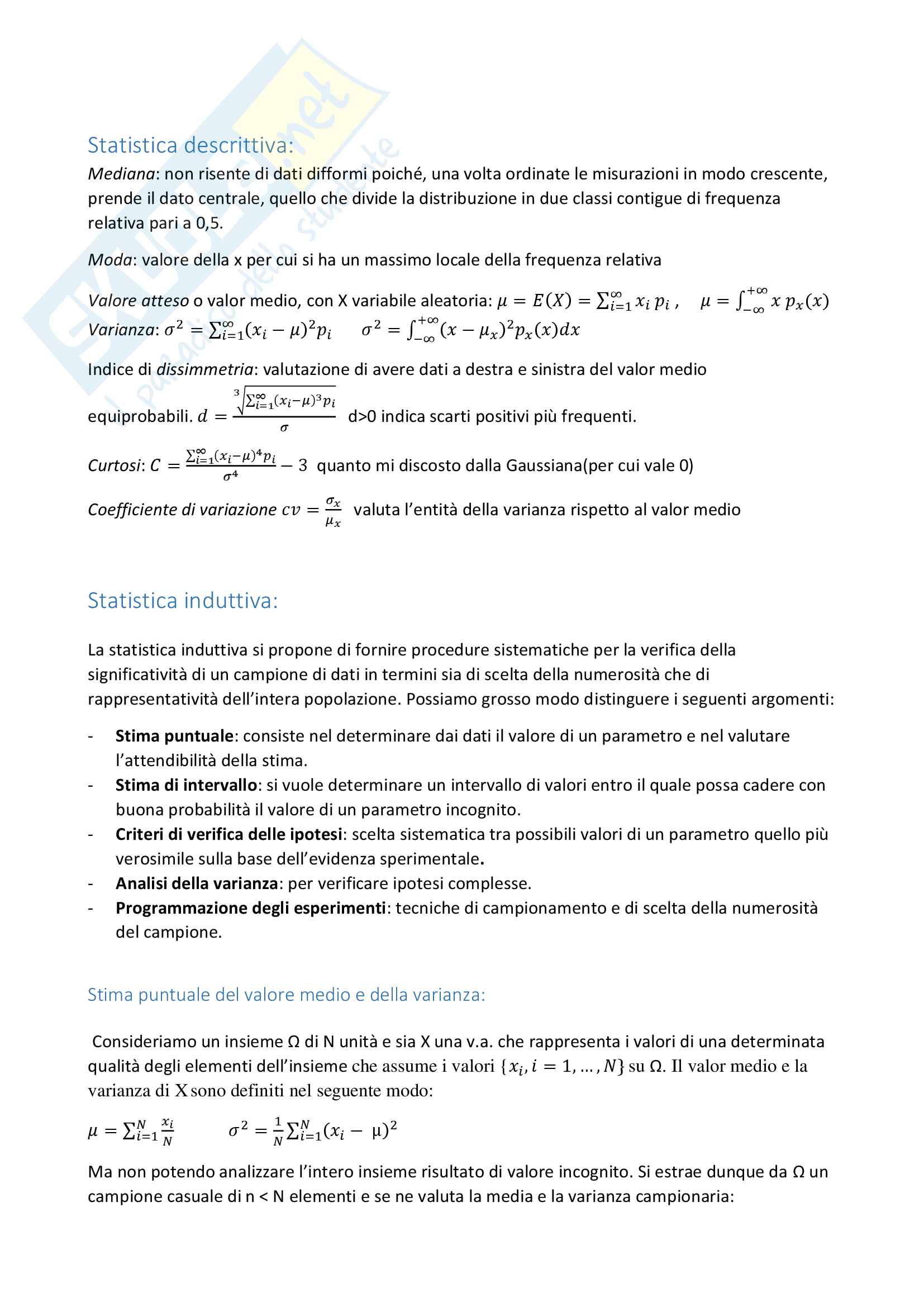 Sintesi modelli Pag. 1