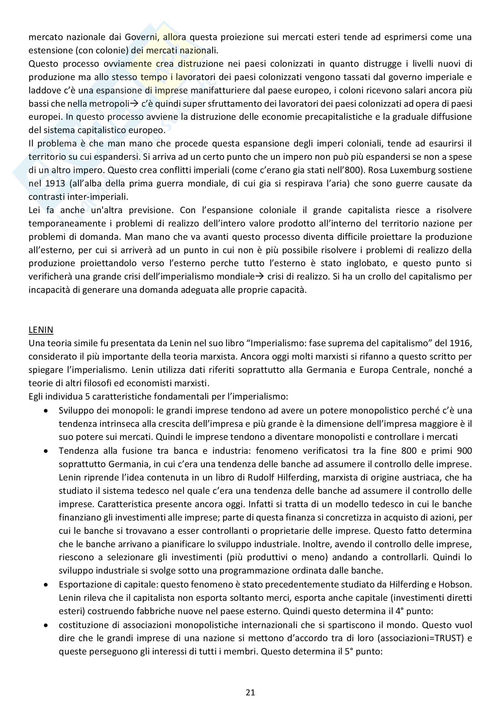 Economia della globalizzazione - Appunti completi lezioni - voto 30L/30 Pag. 21
