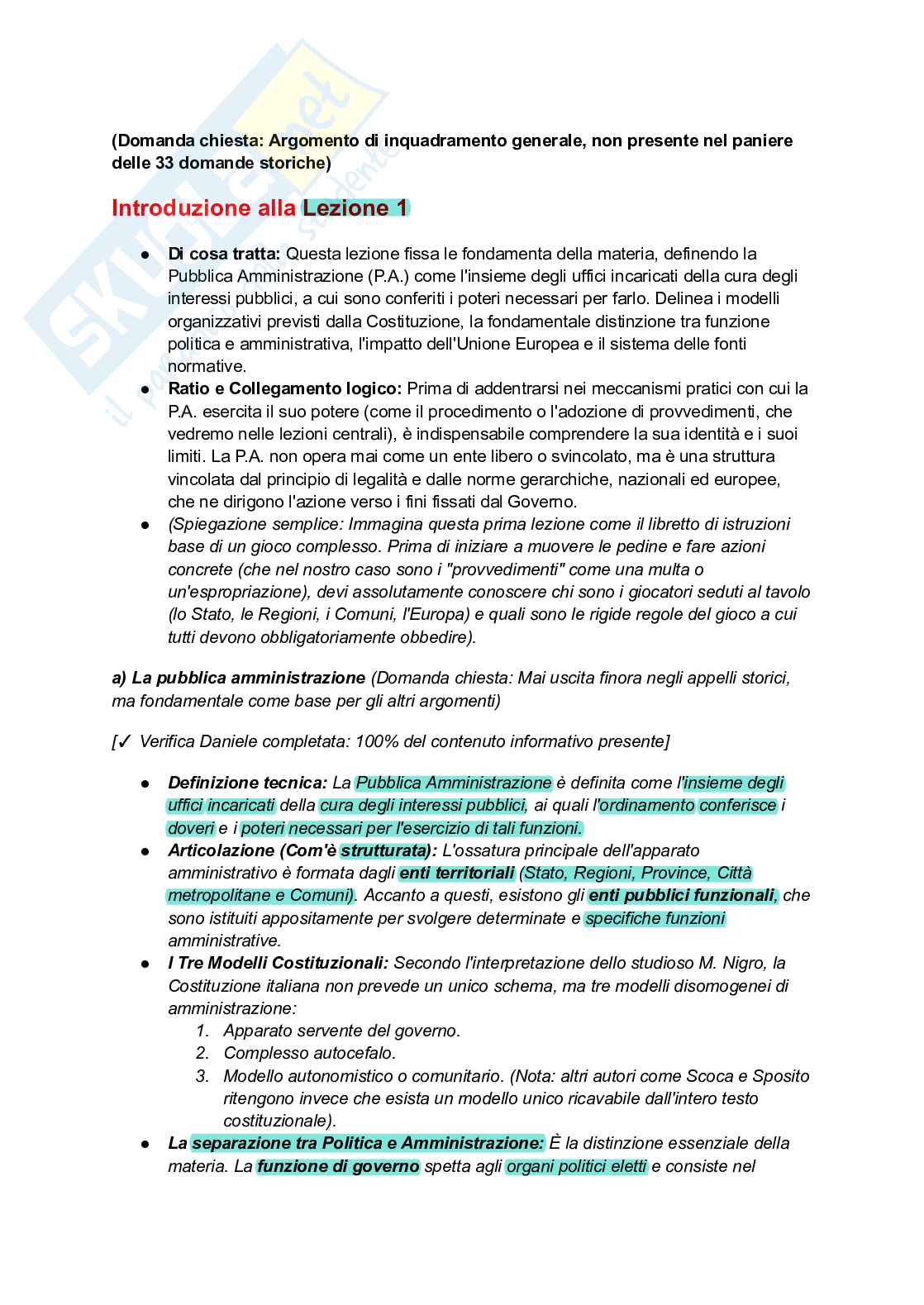 Diritto amministrativo  completo  Pag. 1