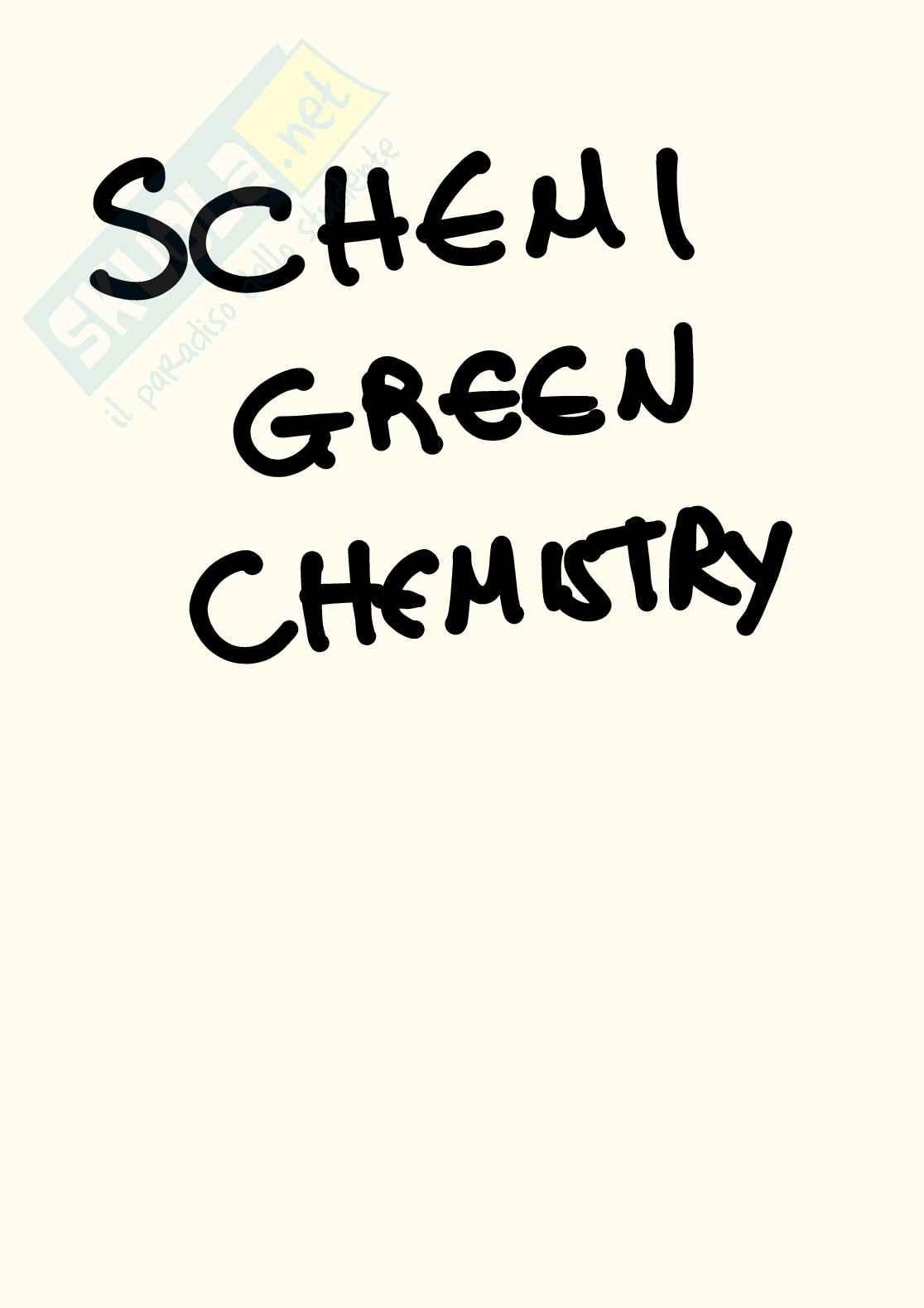 Schemi Green chemistry and engineering Pag. 1