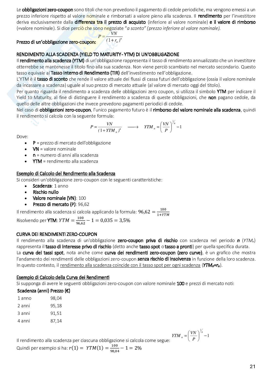 Riassunto esame Teoria della finanza e finanza aziendale, Prof. Sapienza Elena, libro consigliato Finanza aziendale, Berk  Pag. 21