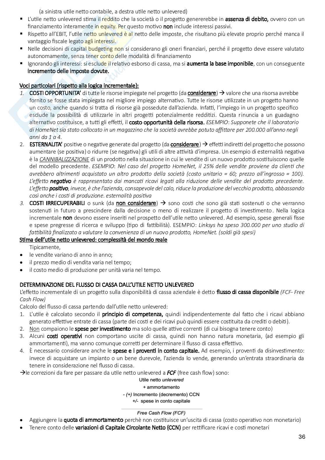 Riassunto esame Teoria della finanza e finanza aziendale, Prof. Sapienza Elena, libro consigliato Finanza aziendale, Berk  Pag. 36