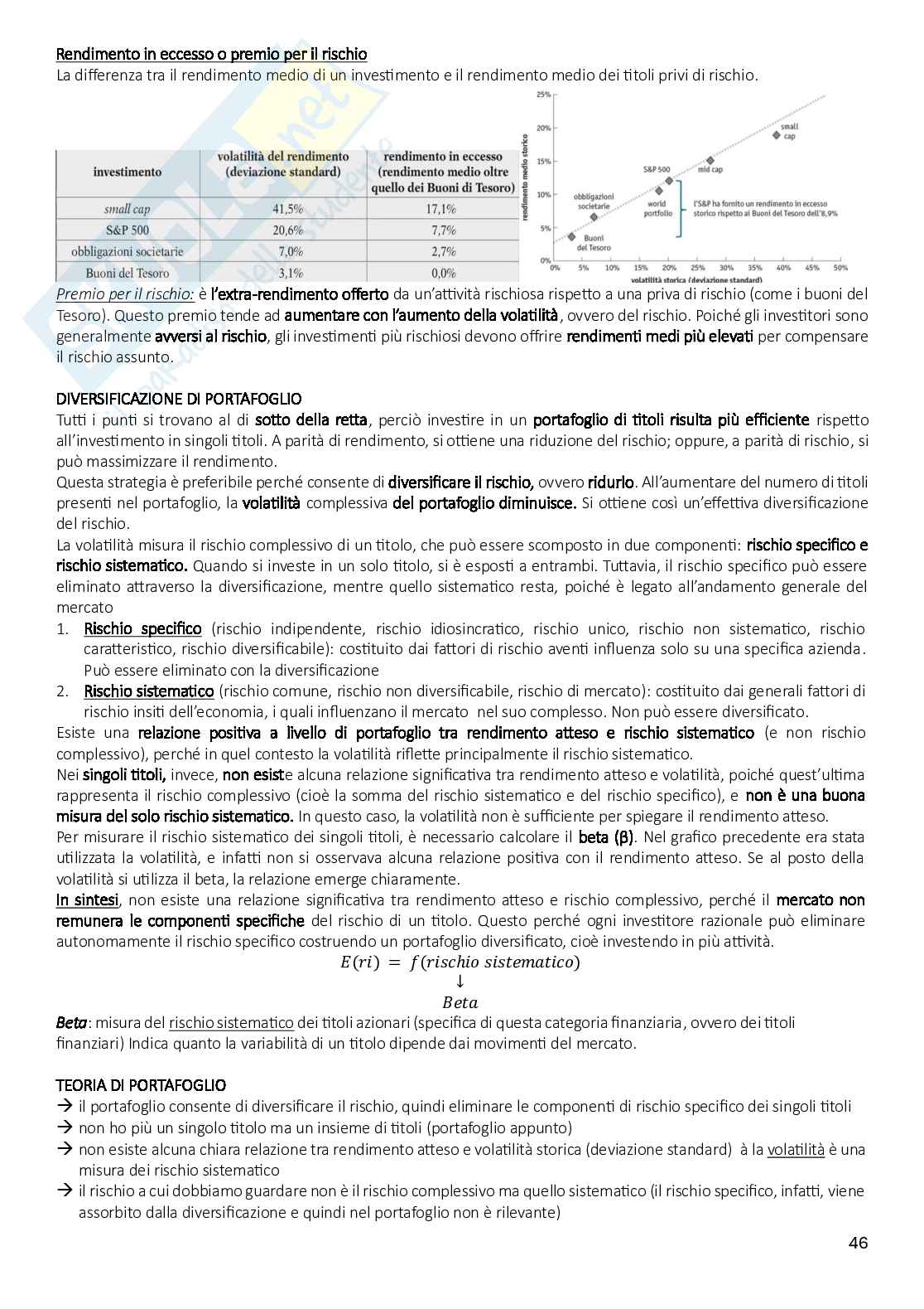 Riassunto esame Teoria della finanza e finanza aziendale, Prof. Sapienza Elena, libro consigliato Finanza aziendale, Berk  Pag. 46