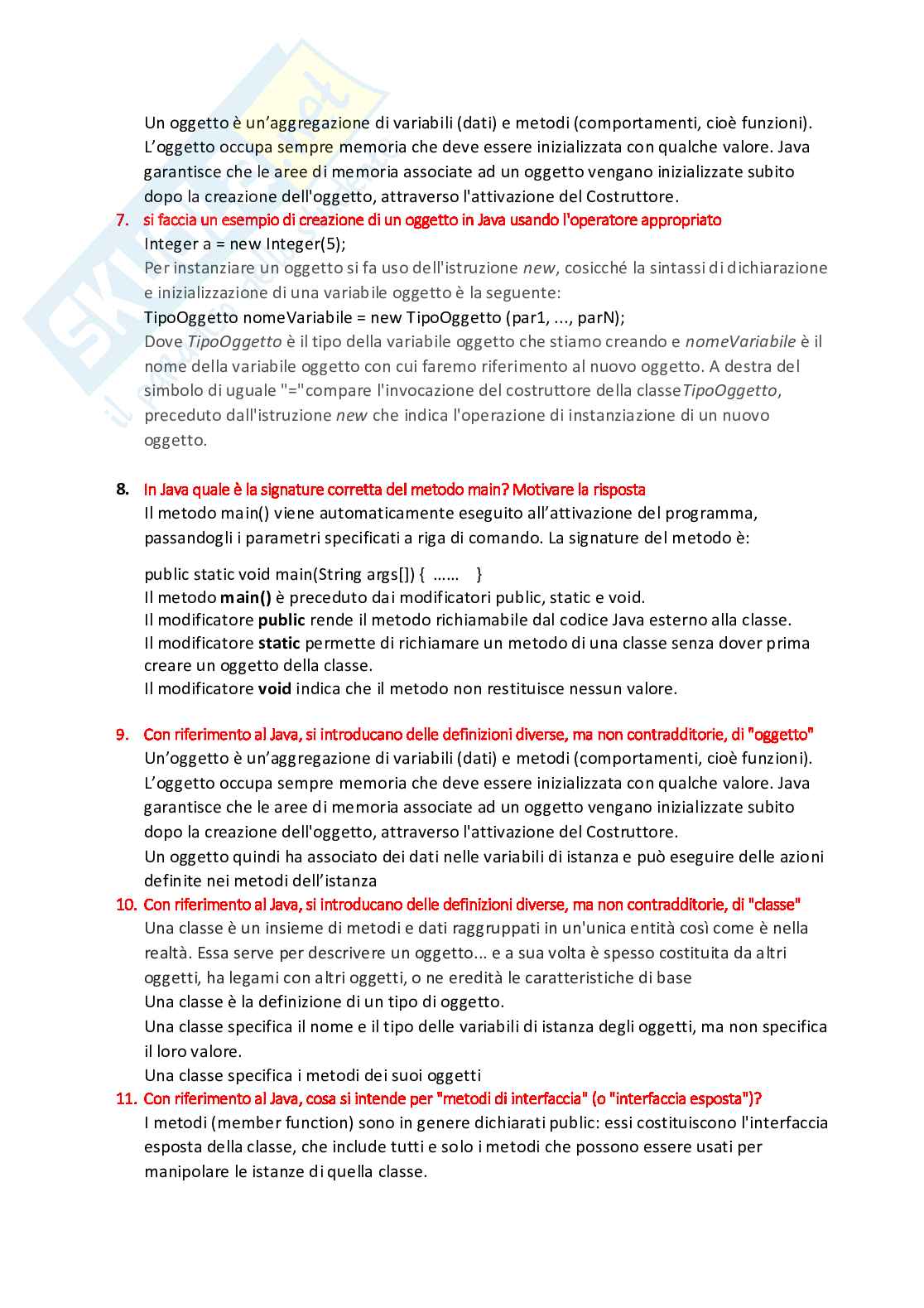Paniere con risposte aperte - Linguaggi di programmazione (2023/2024) Pag. 2