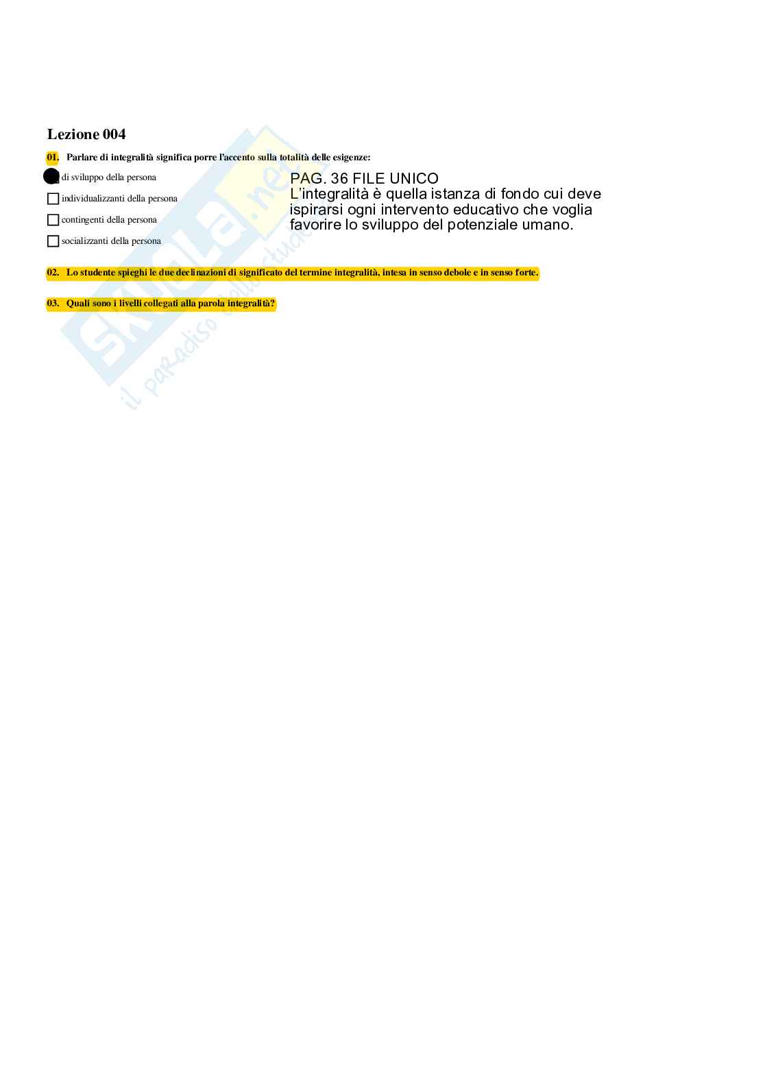 Paniere Risposte multiple - Didattica e pedagogia speciale - aggiornato (2026) Pag. 6