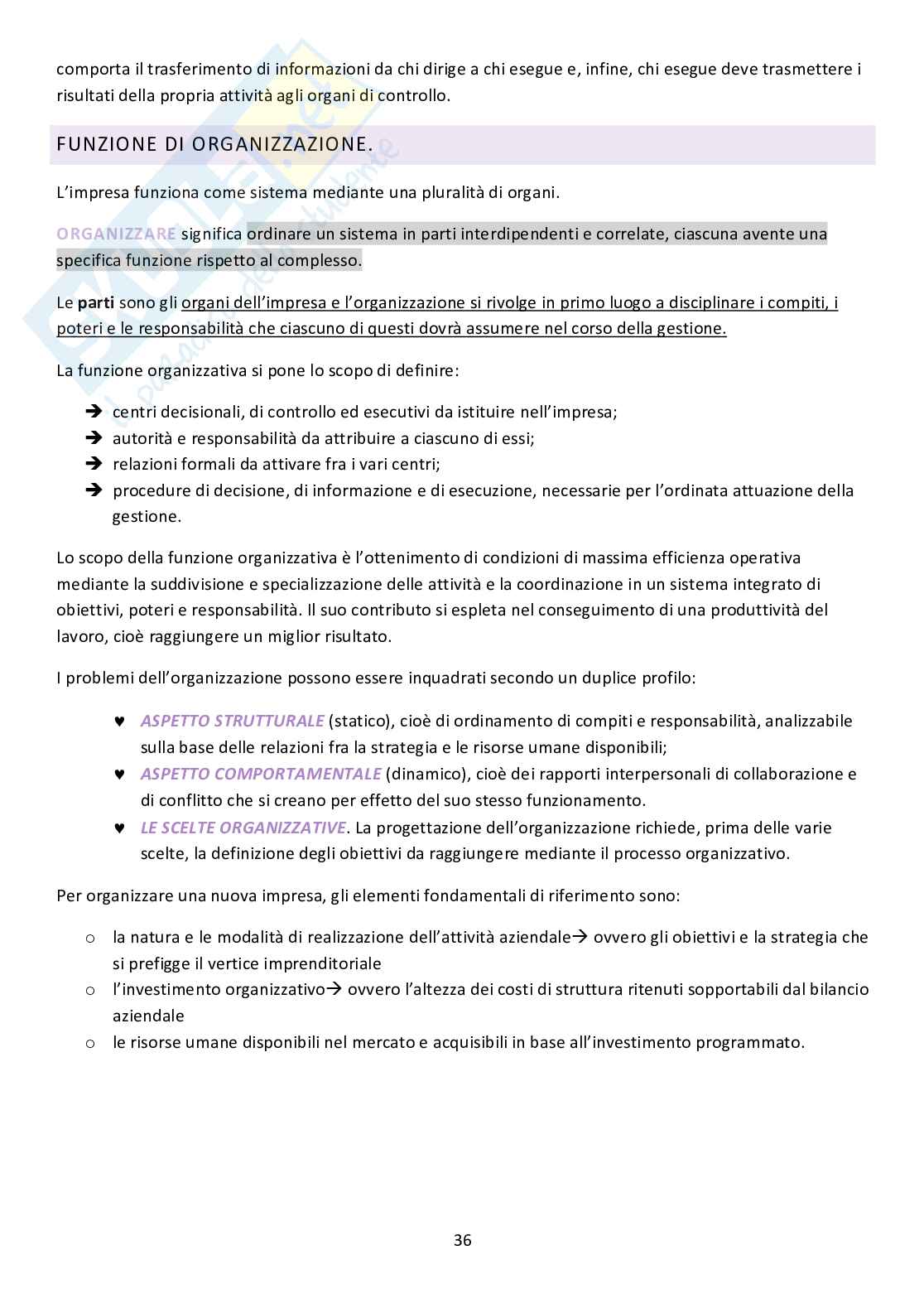 Economia e gestione delle imprese Pag. 36