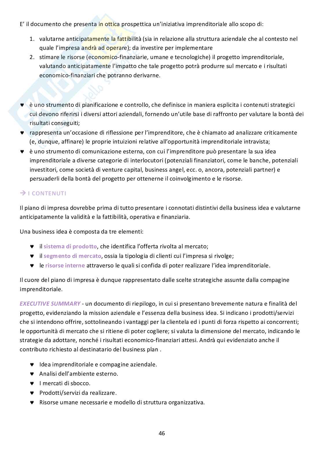 Economia e gestione delle imprese Pag. 46