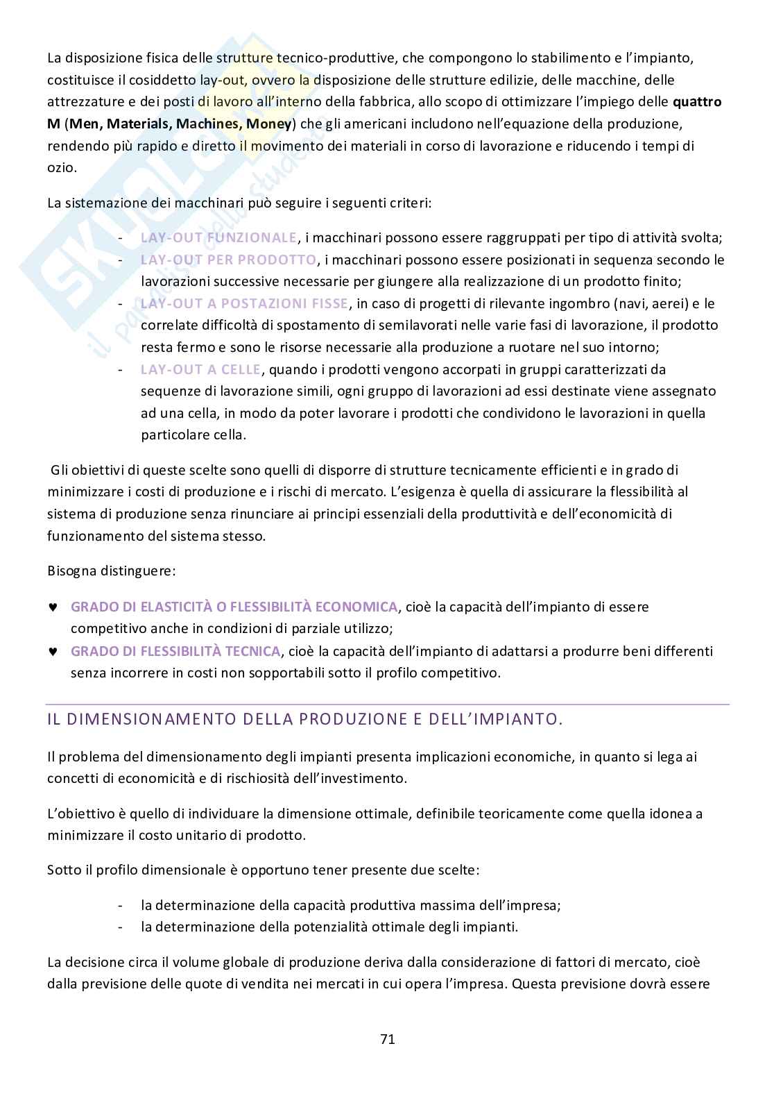 Economia e gestione delle imprese Pag. 71