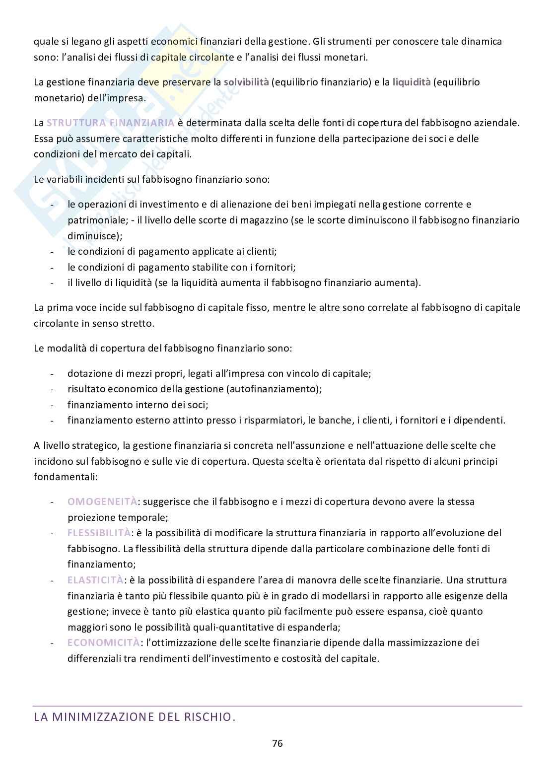 Economia e gestione delle imprese Pag. 76