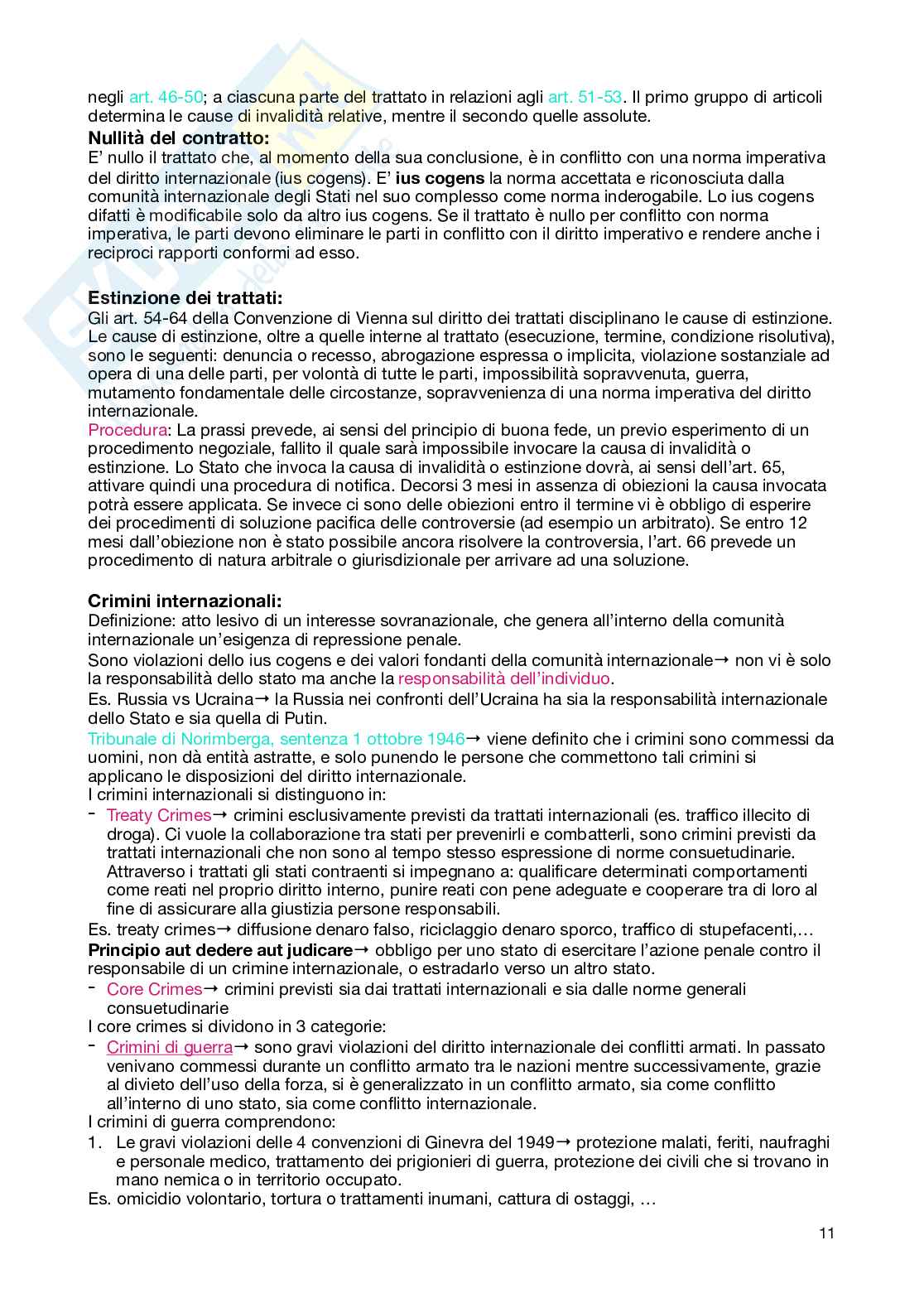 Diritto internazionale Pag. 11