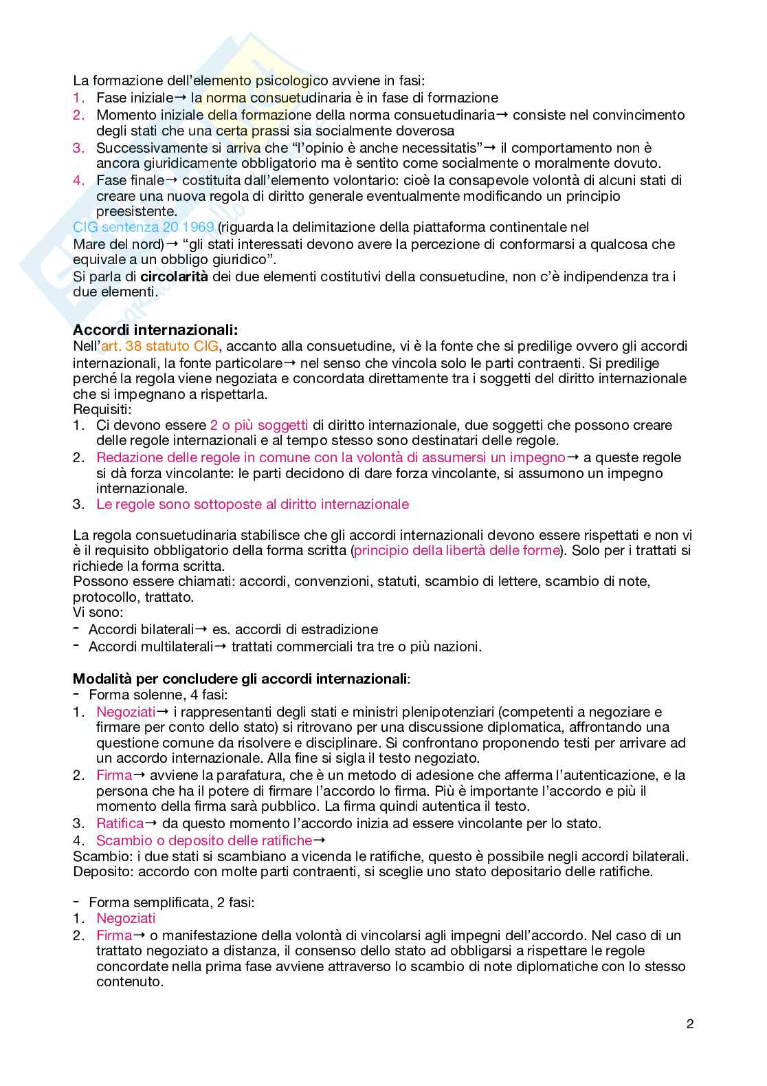 Diritto internazionale Pag. 2