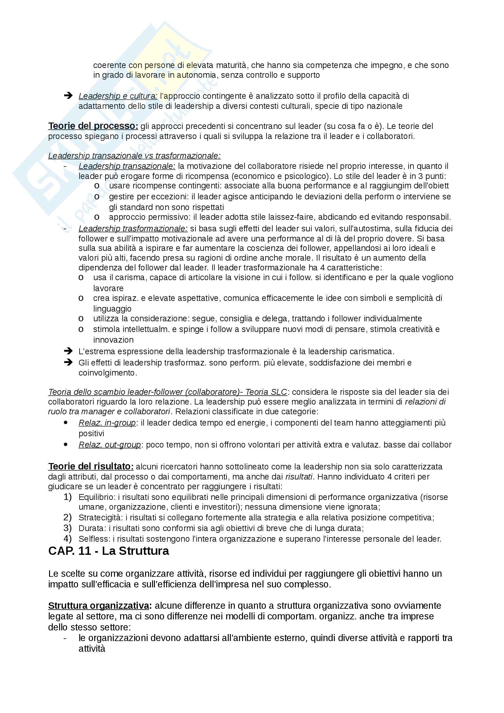 Riassunto esame Psicologia, prof. Maeran, libro consigliato Comportamento Organizzativo, Tosi, Pilati Pag. 36