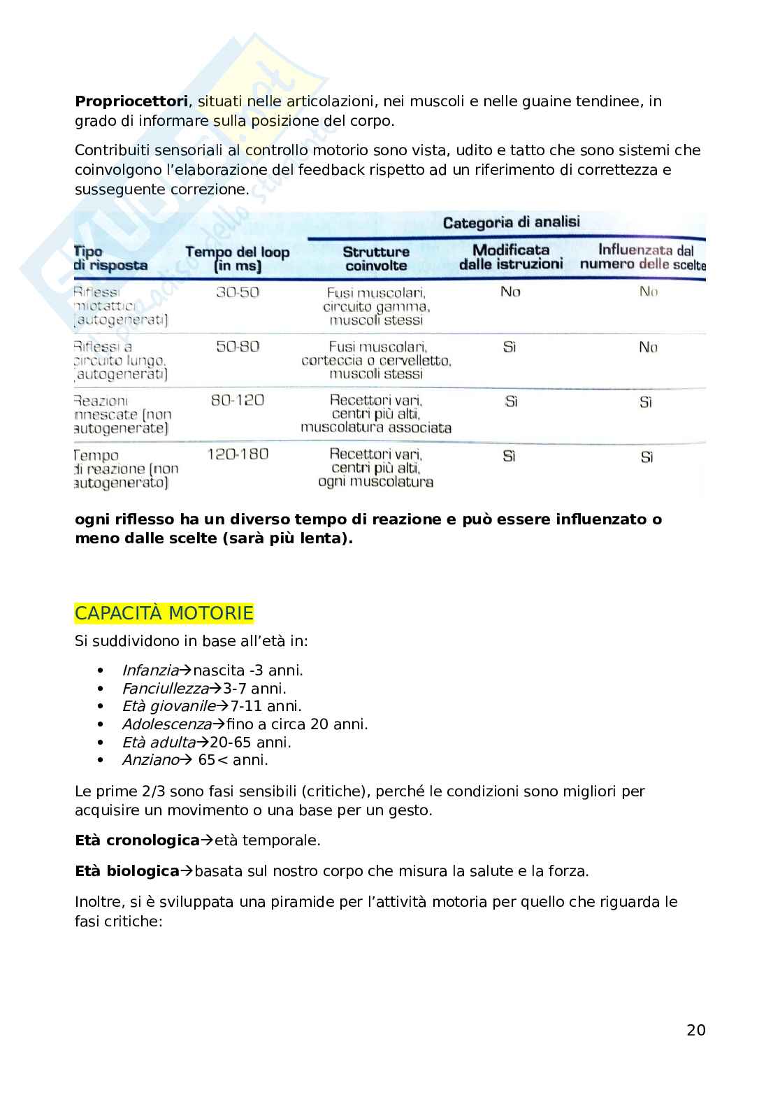 Teoria e metodologia dell'attività motoria Pag. 21