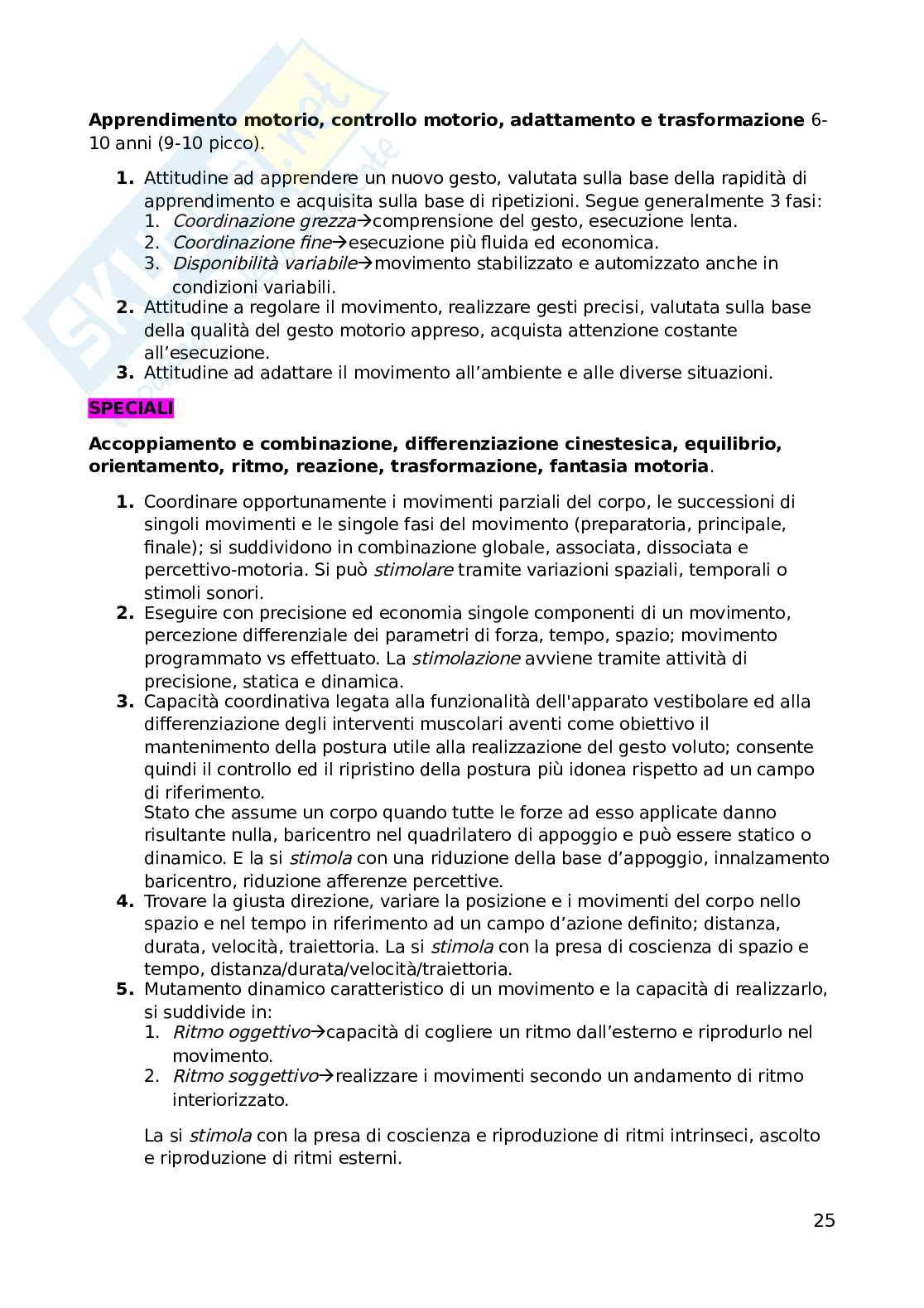 Teoria e metodologia dell'attività motoria Pag. 26