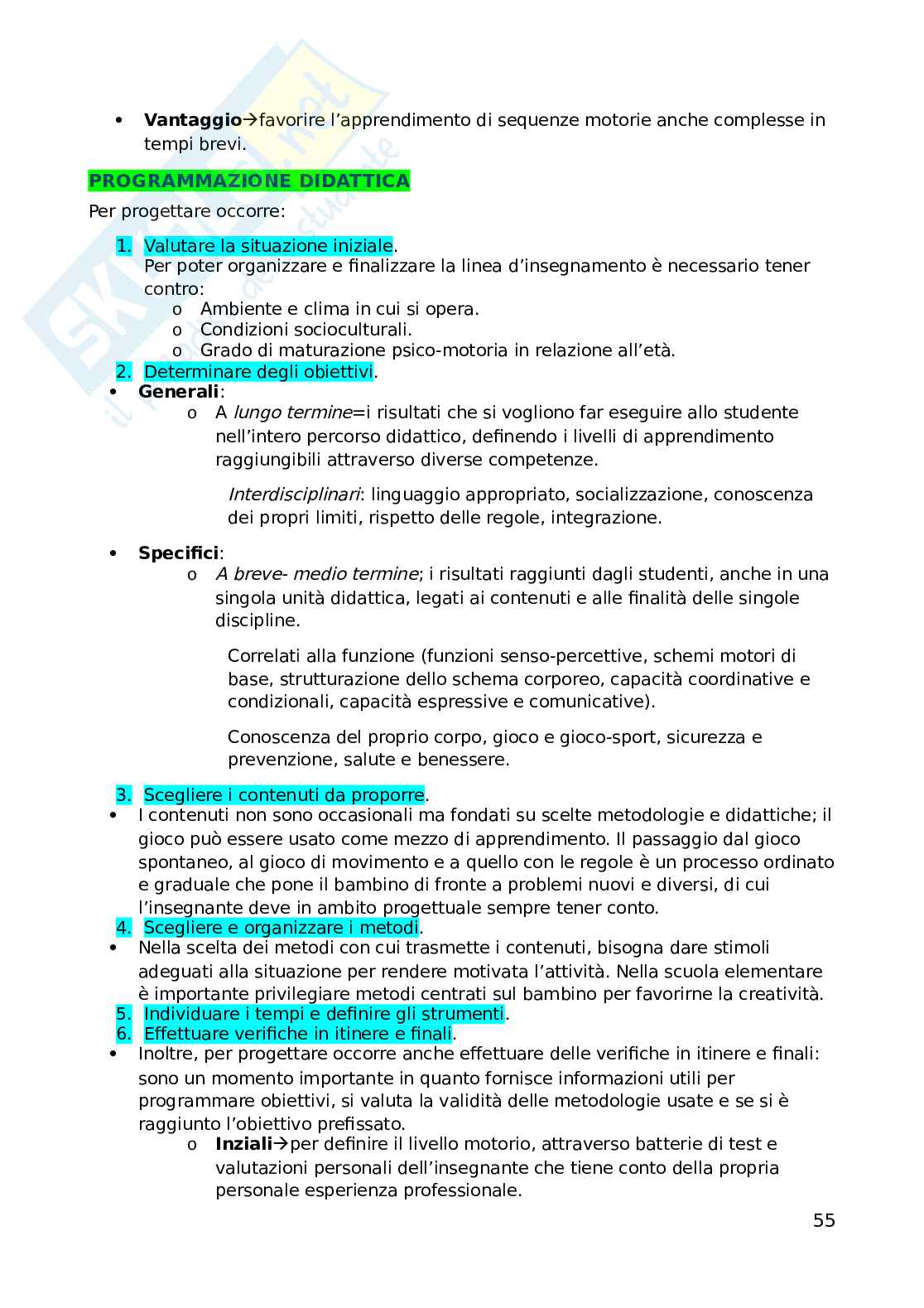 Teoria e metodologia dell'attività motoria Pag. 56