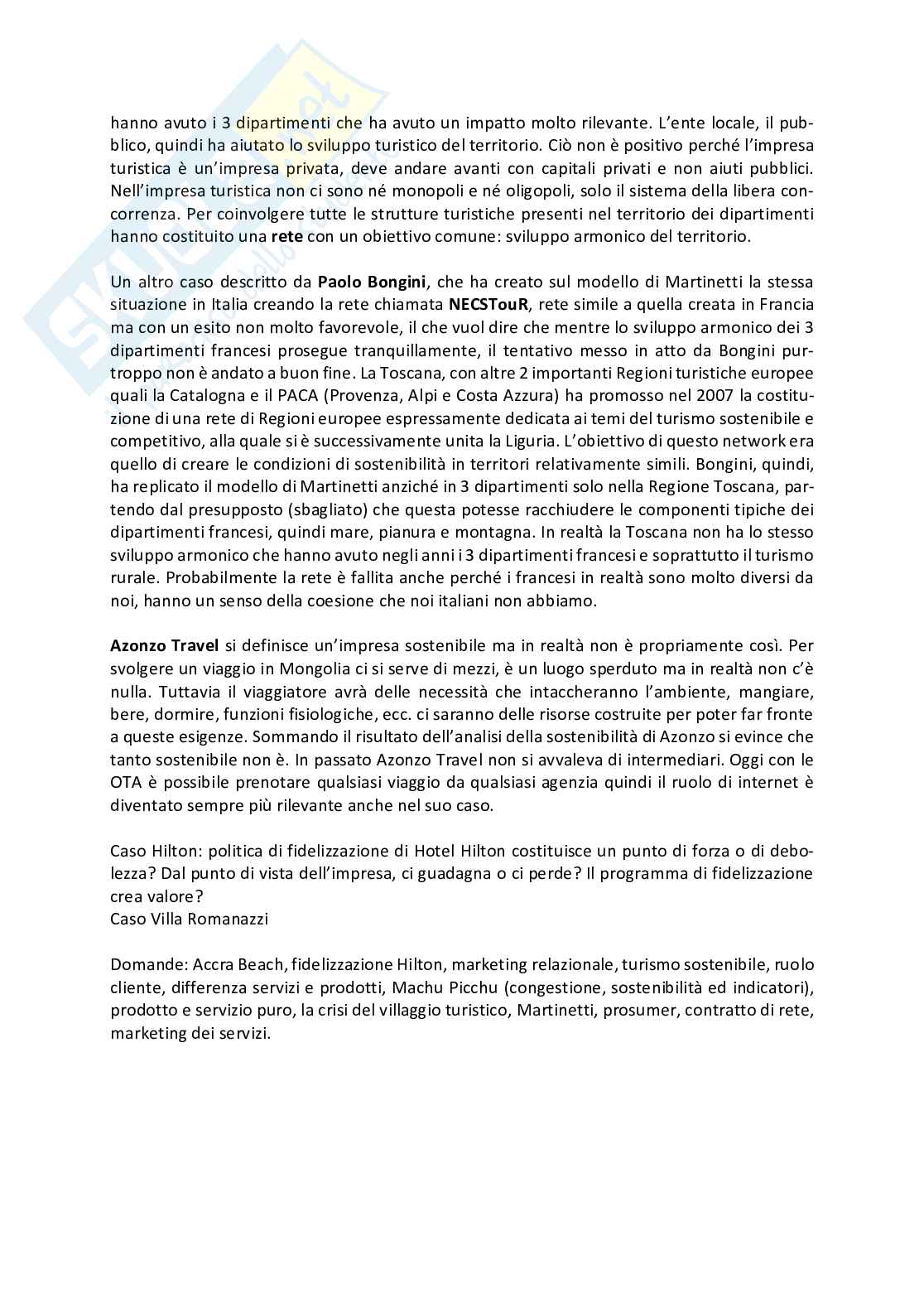 Riassunto esame Economia e gestione delle imprese turistiche, prof. Santamato, libro consigliato: Esperienze e casi di turismo sostenibile, Messina, Santamato Pag. 6