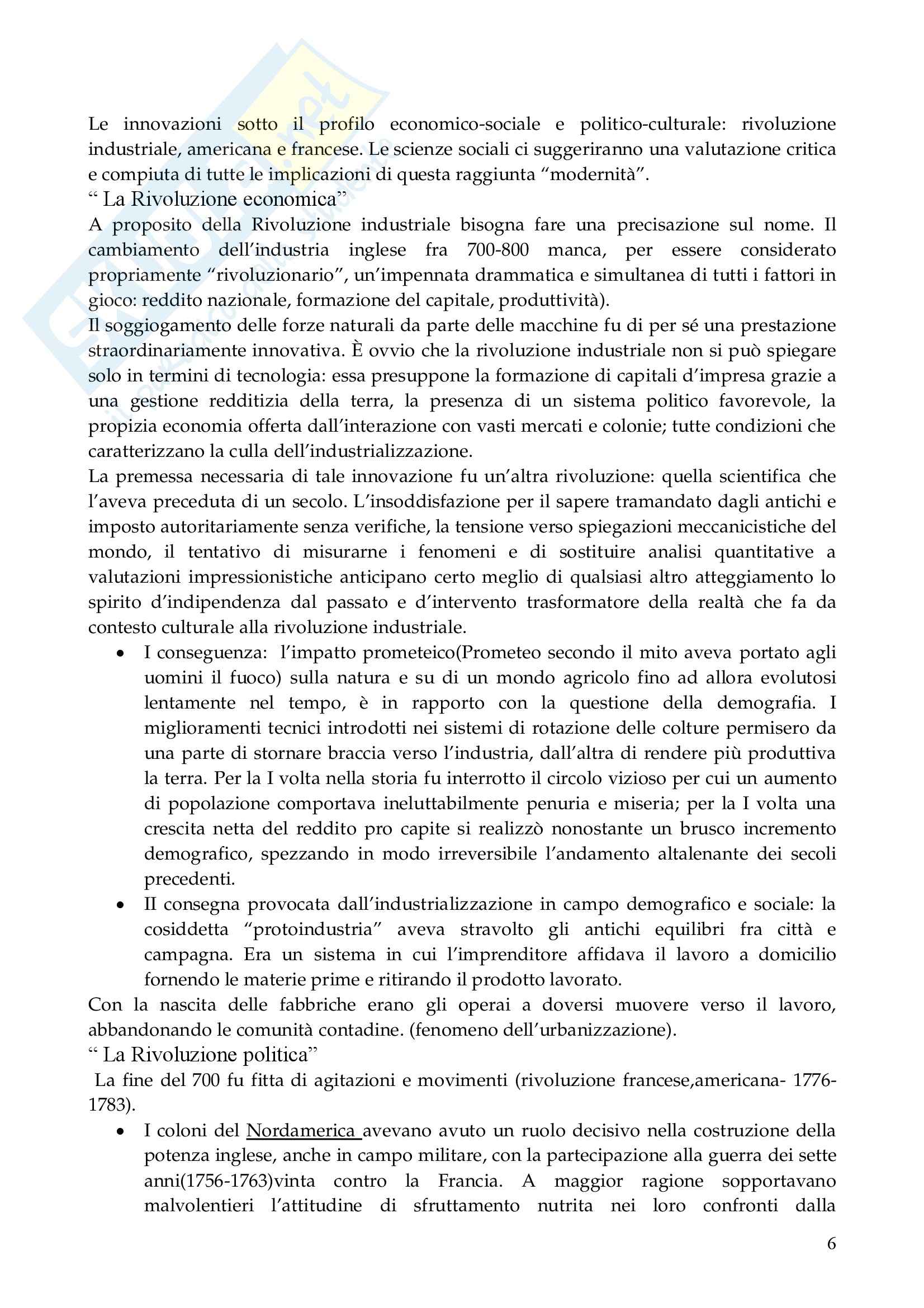 Storia moderna – Guida allo studio Pag. 6