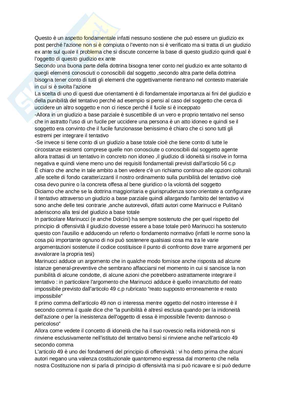 Appunti di lezione sul tentativo Pag. 2