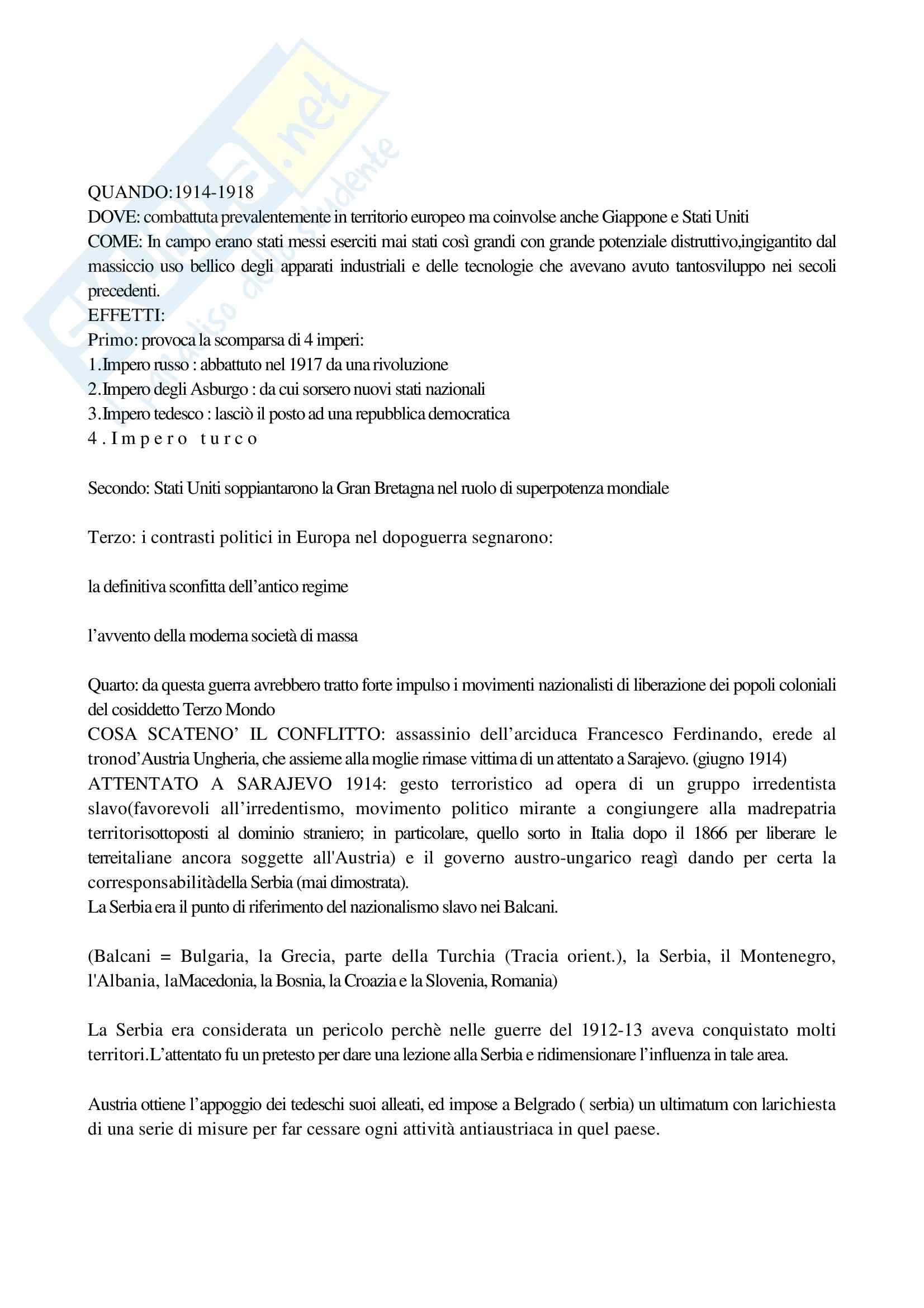 Riassunto esame Storia Contemporanea 1, prof. Macry, libro consigliato Storia Contemporanea, Detti, Gozzini Pag. 1