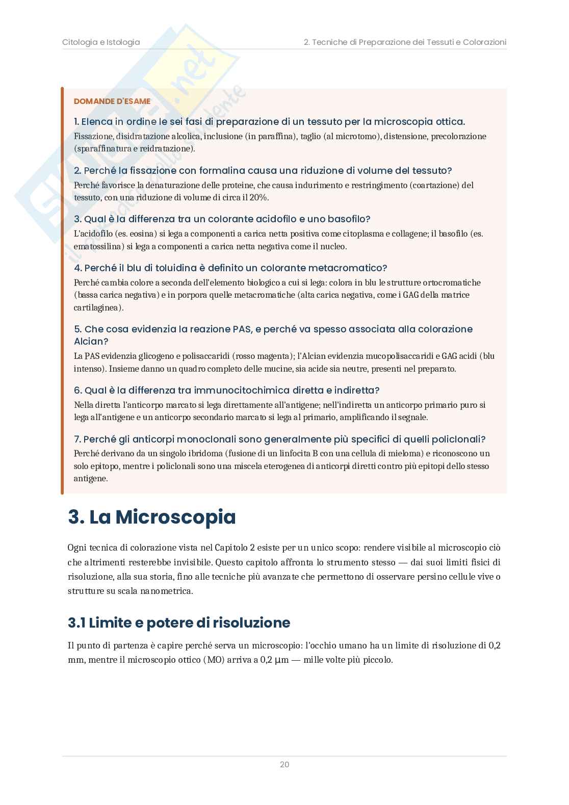 Riassunto esame Citologia e istologia, Prof. Bottone Maria Grazia, libro consigliato Citologia e Istologia, Bottone Pag. 21