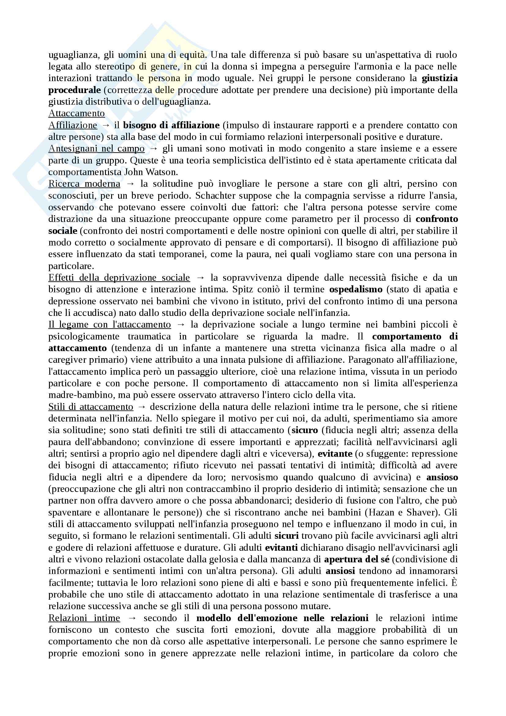Riassunto esame Psicologia Sociale, prof. Castelli, libro consigliato Psicologia Sociale: Teorie e Applicazioni, Hogg, Vaughan Pag. 21