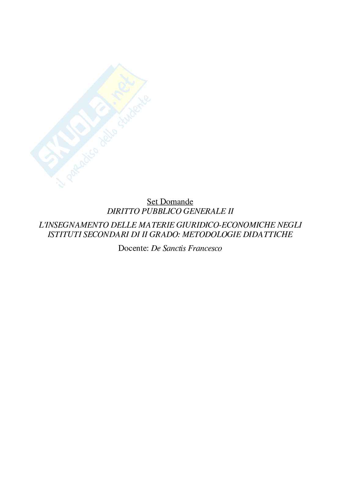 Paniere Diritto pubblico generale II (2026) - Risposte multiple corrette Pag. 2