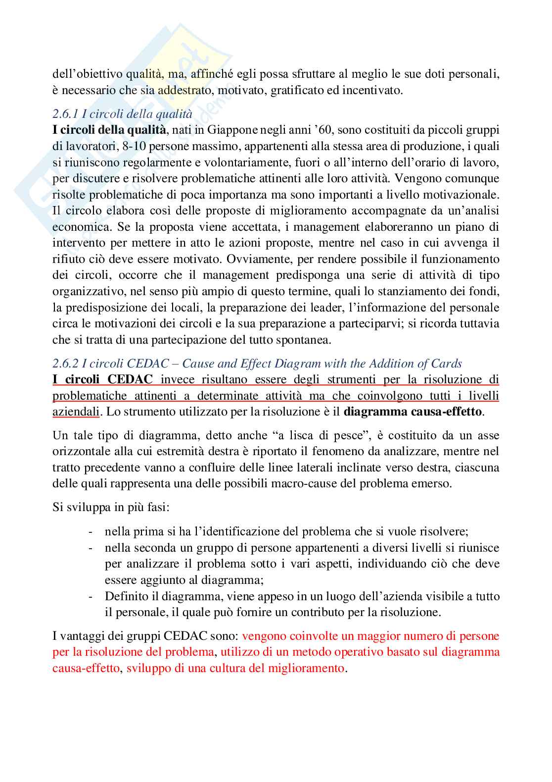 Management della qualità Pag. 11