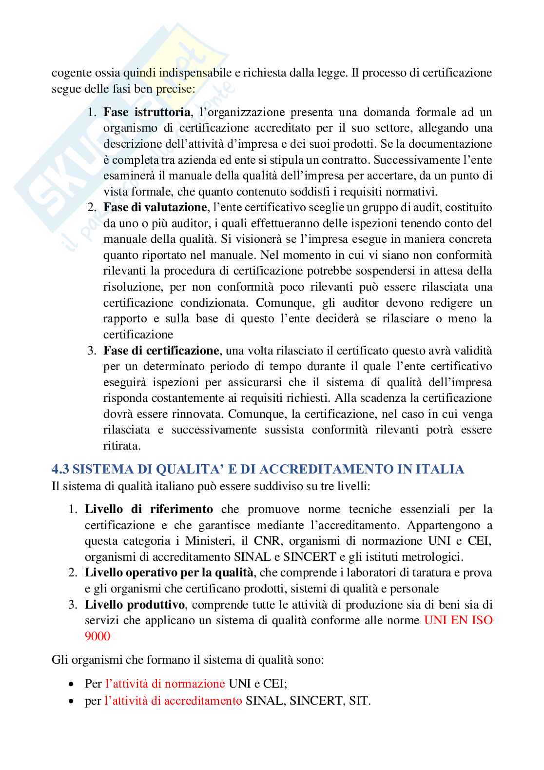 Management della qualità Pag. 16