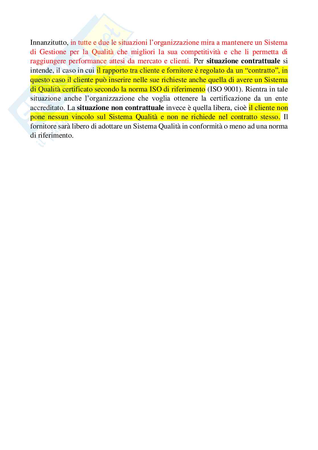 Management della qualità Pag. 21