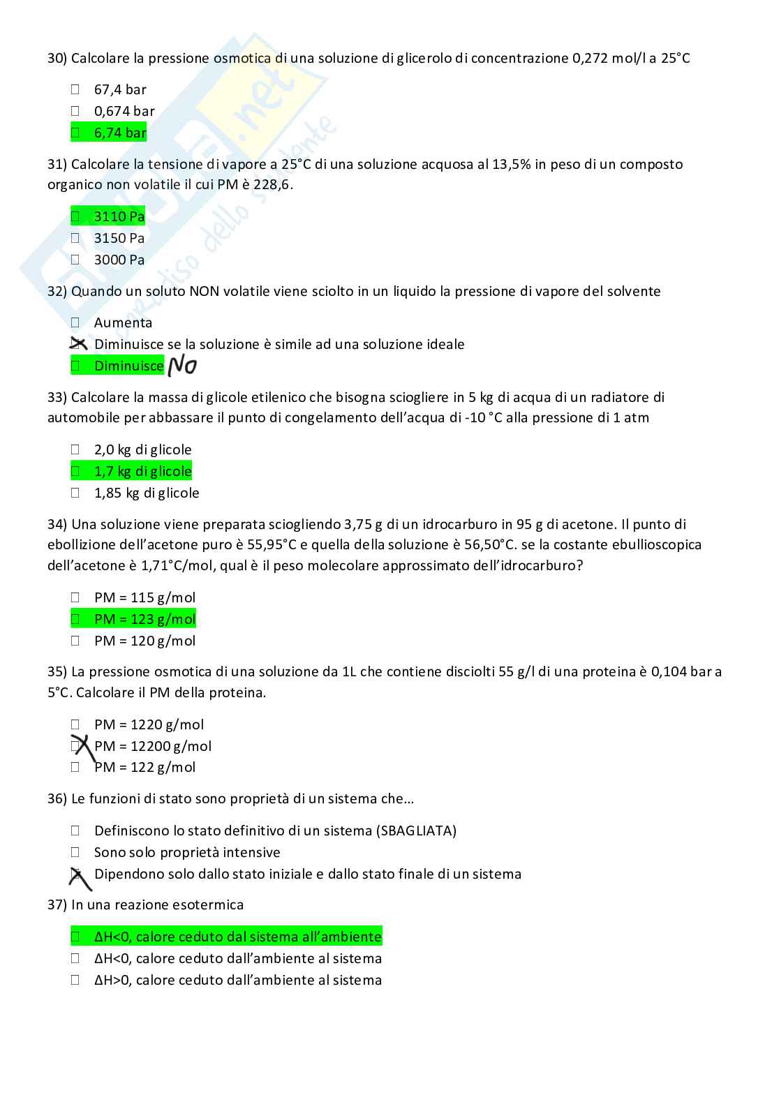 Domande fuori paniere di Chimica generale e inorganica Pag. 6
