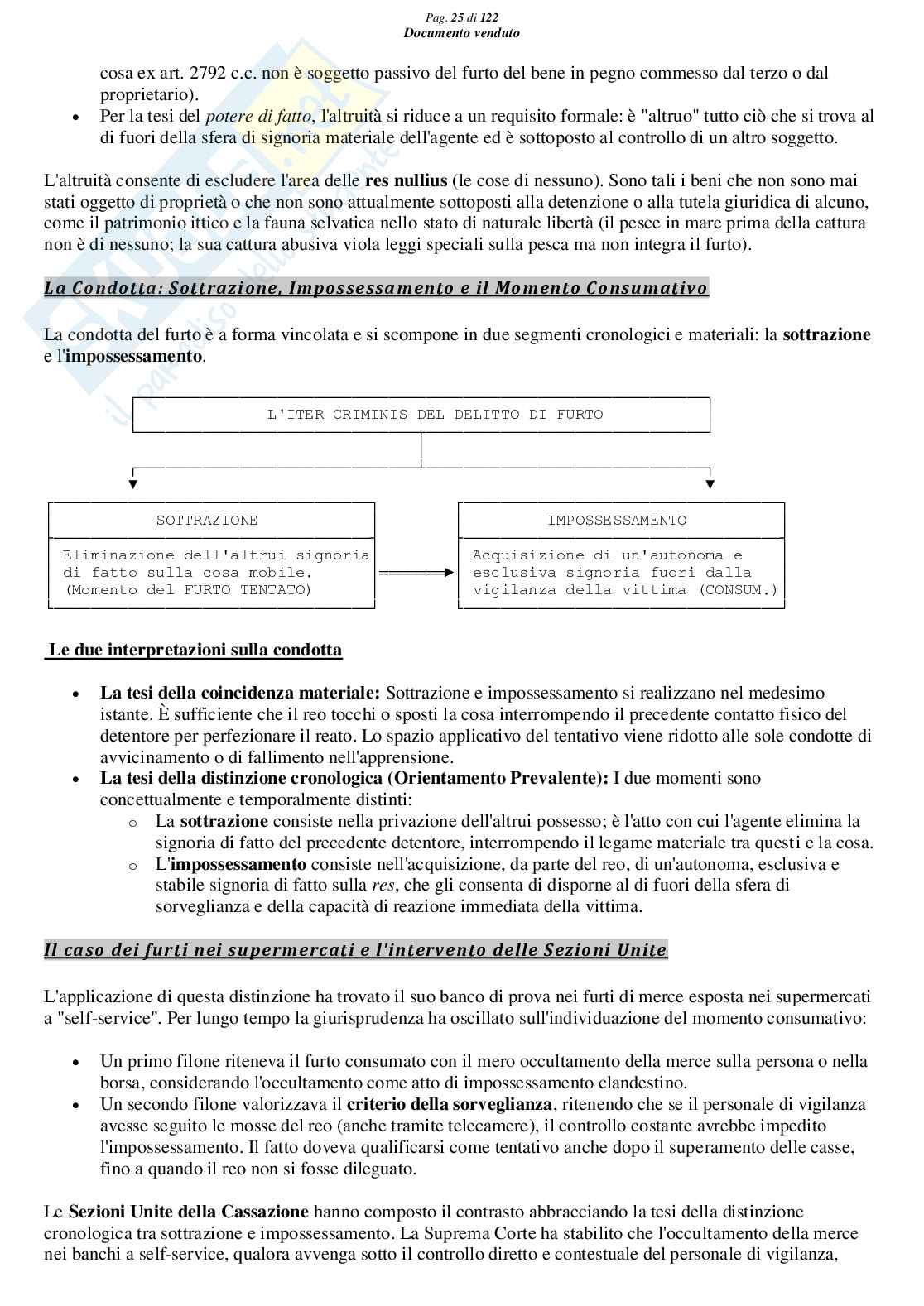 Riassunto esame Diritto Penale, Prof. Marra Gabriele, libro consigliato Lineamenti di diritto penale speciale (parte delitti contro il patrimonio), Seminara, Bartoli, Pellissaro Pag. 26