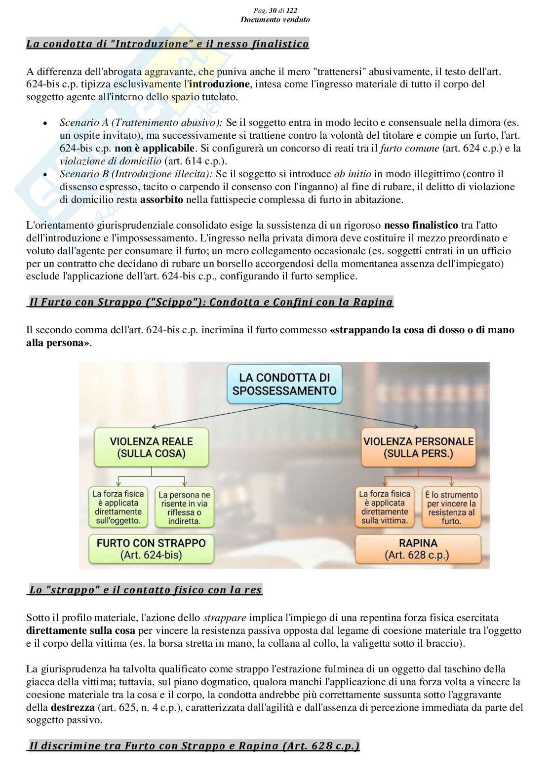 Riassunto esame Diritto Penale, Prof. Marra Gabriele, libro consigliato Lineamenti di diritto penale speciale (parte delitti contro il patrimonio), Seminara, Bartoli, Pellissaro Pag. 31